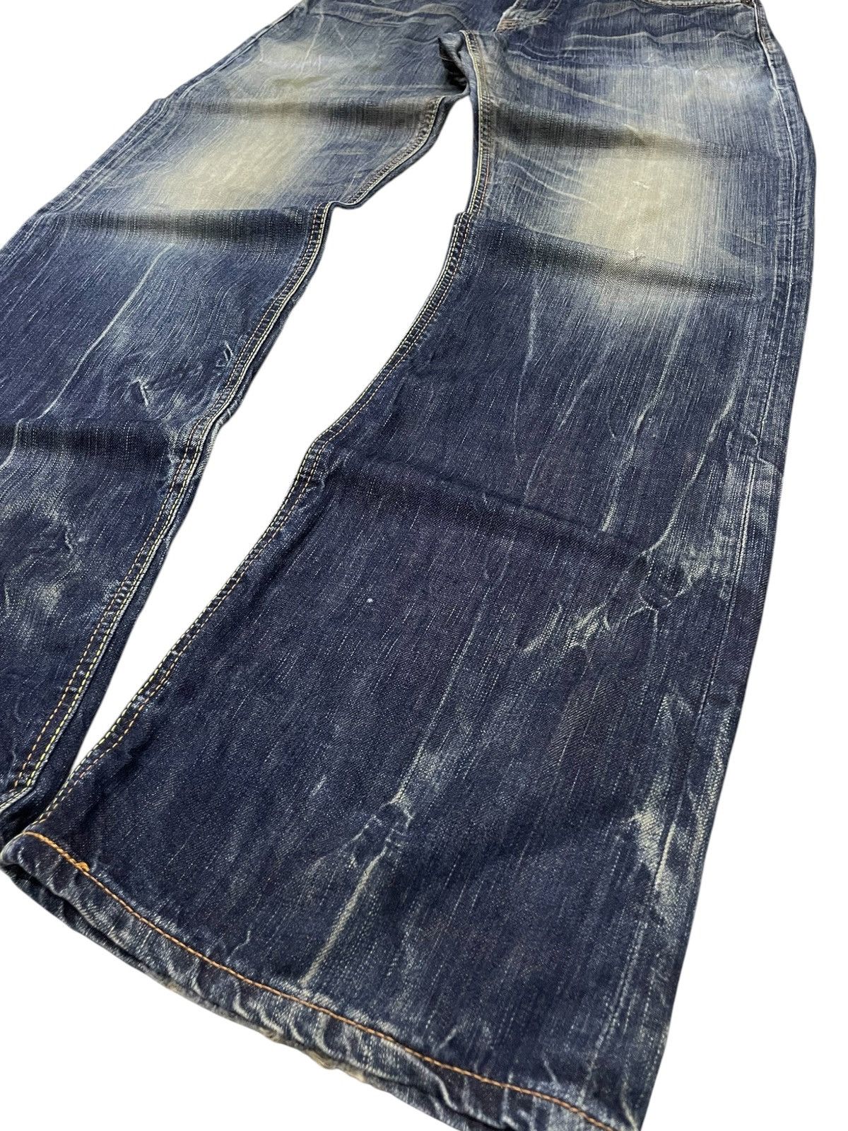 Edwin Rare Edwin 503 Flare Heavy Stitch Multi Colour Denim Jeans Size US 34 / EU 50 - 6 Thumbnail