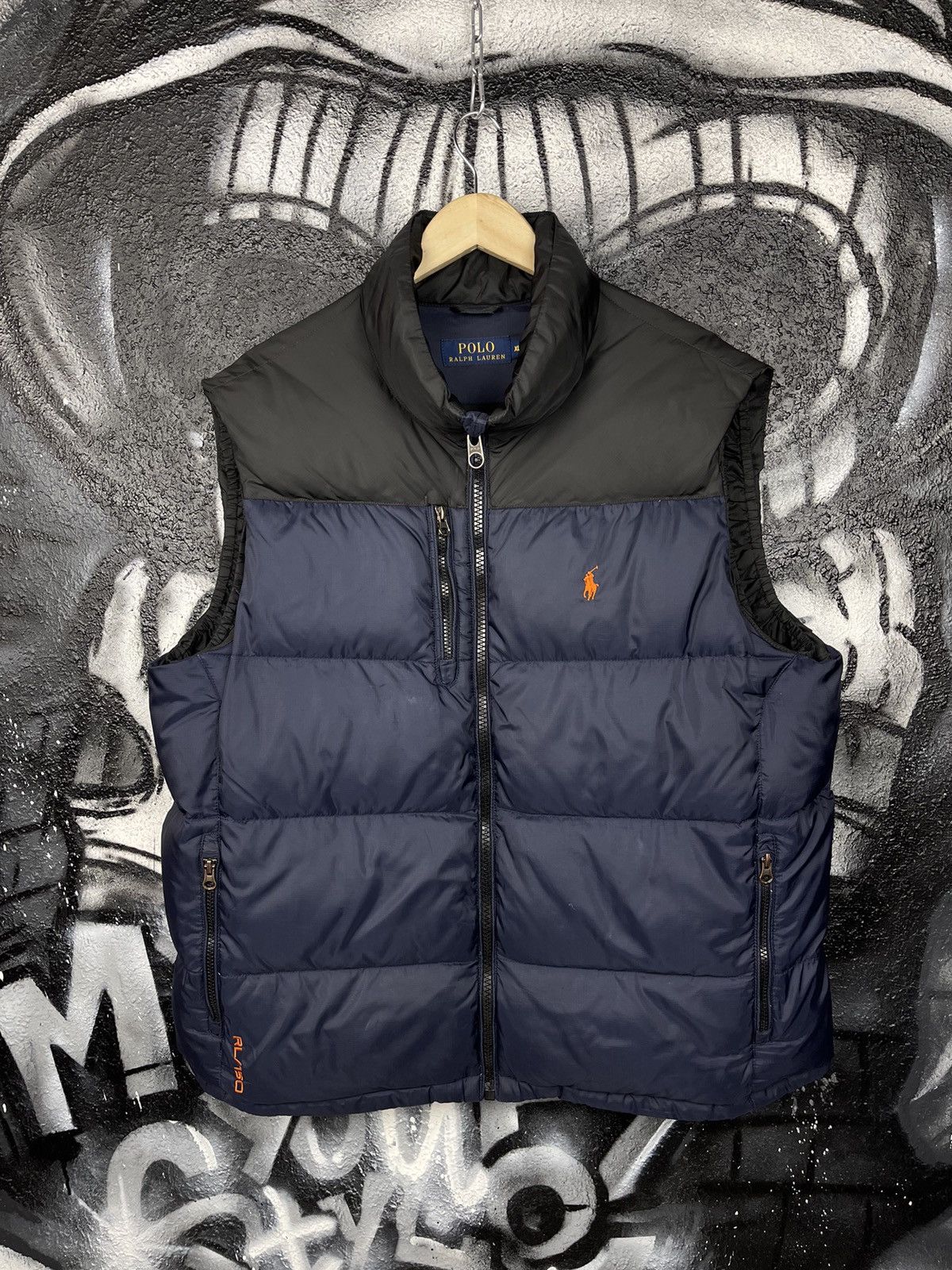 Polo Ralph Lauren Polo Ralph Lauren Navy Blue And Black Full Zip Down Vest Men’s Size XL Size US XL / EU 56 / 4 - 2 Thumbnail