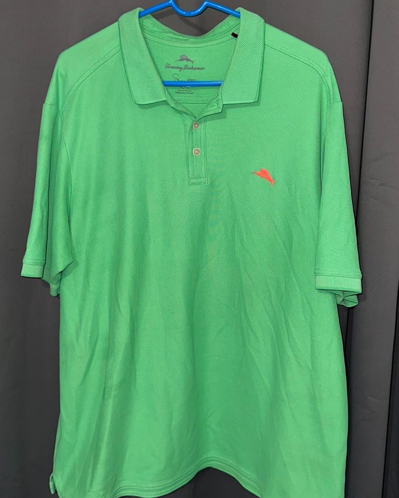 Tommy Bahama Tommy Bahama Island Zone Polo Shirt XL Green Red Marlin Logo Size US XL / EU 56 / 4 - 1 Thumbnail