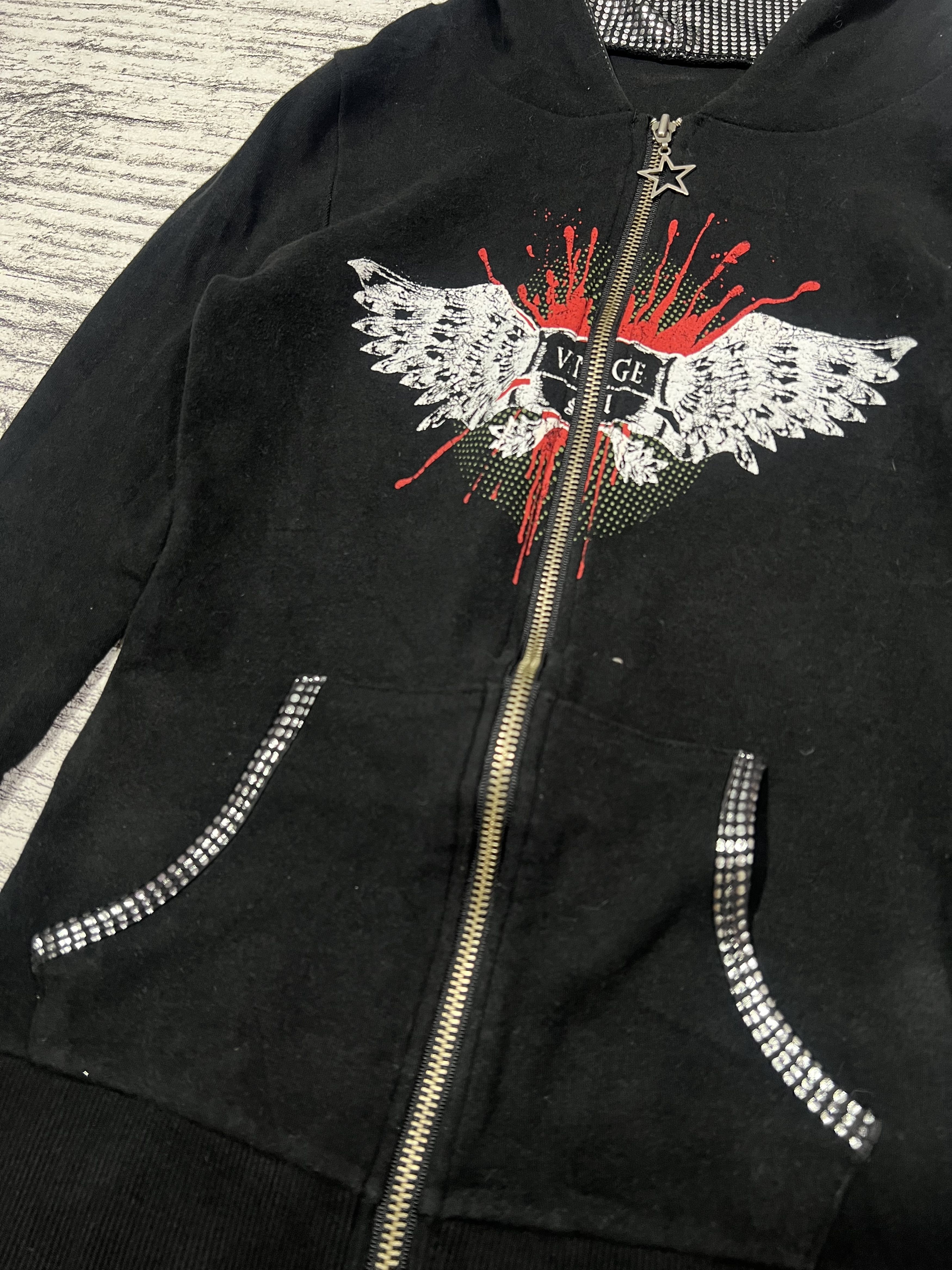 Japanese Brand 2000s Hysteric Swarovski Studded Poem y2k Lgb Ifsixwasnine Size US M / EU 48-50 / 2 - 3 Thumbnail