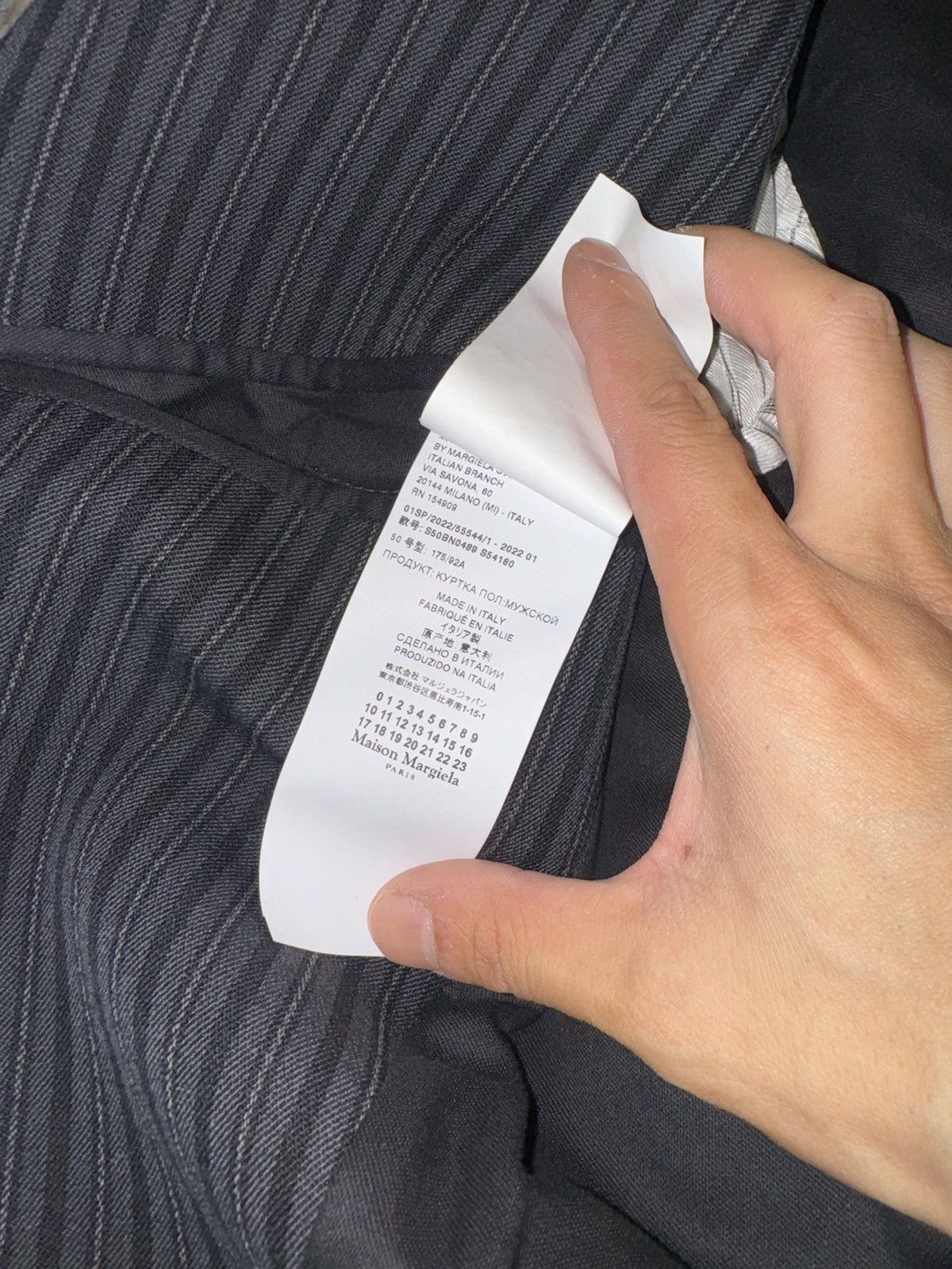 Maison Margiela Mainline Margiela Striped wool blazer Size 50R - 5 Thumbnail