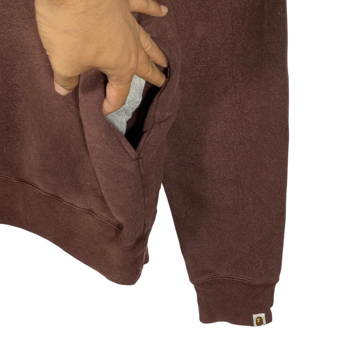 Bape Vintage BAPE Hoodie A Bathing Ape Brown College Logo Size US L / EU 52-54 / 3 - 12 Thumbnail