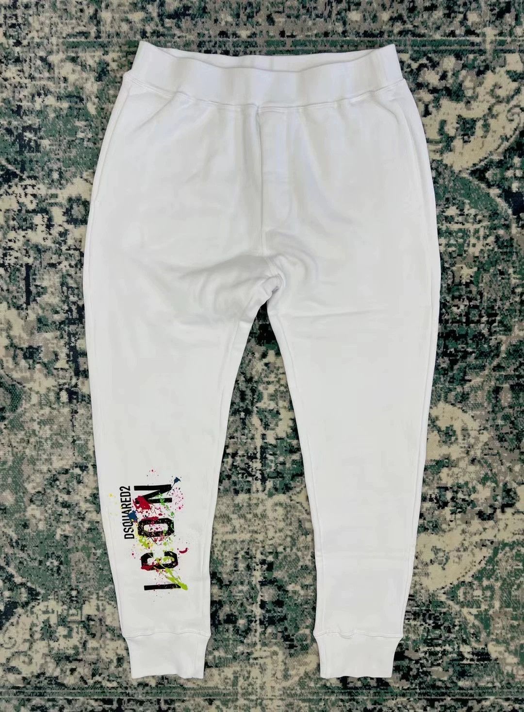 Dsquared2 Dsquared2 ICON Black/White Slim 9 Fleece Sweatpants Size US 29 - 2 Thumbnail