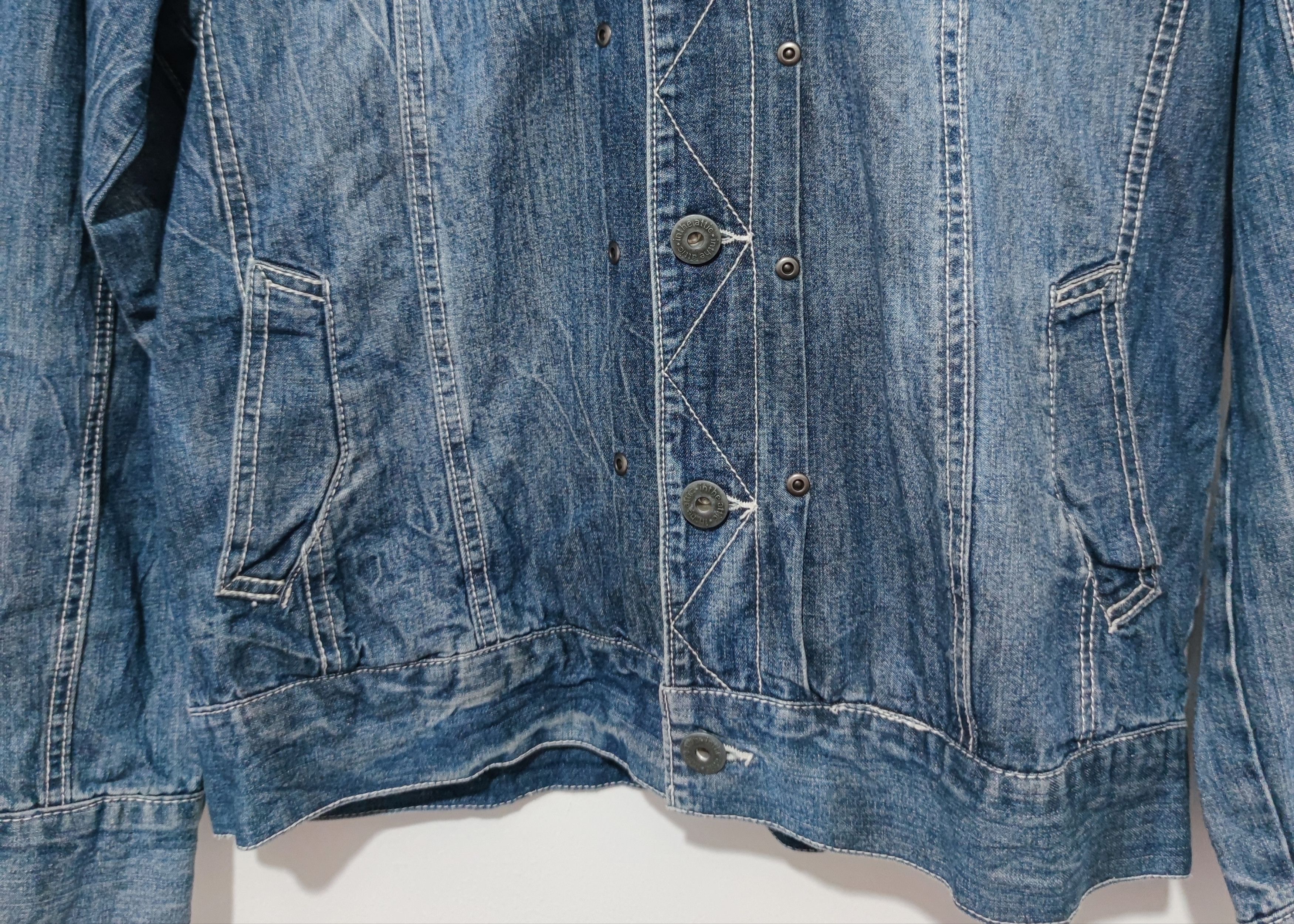 Hysteric Glamour × In The Attic × Japanese Brand Distressed Denim Jacket Hoodie Size US L / EU 52-54 / 3 - 5 Thumbnail