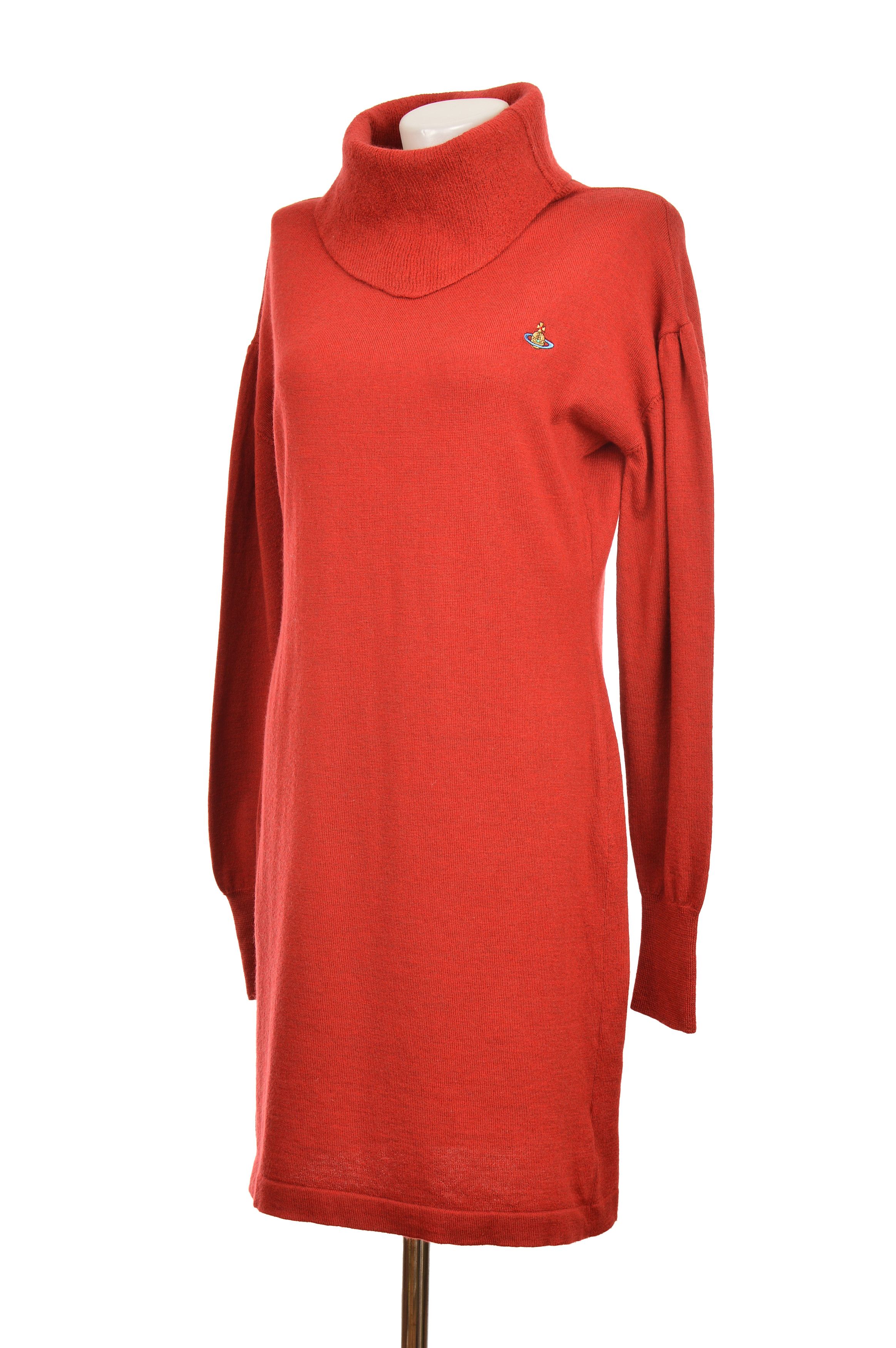 Vivienne Westwood Vivienne Westwood Red High Neck Wool Dress Size XL / US 12-14 / IT 48-50 - 1 Thumbnail