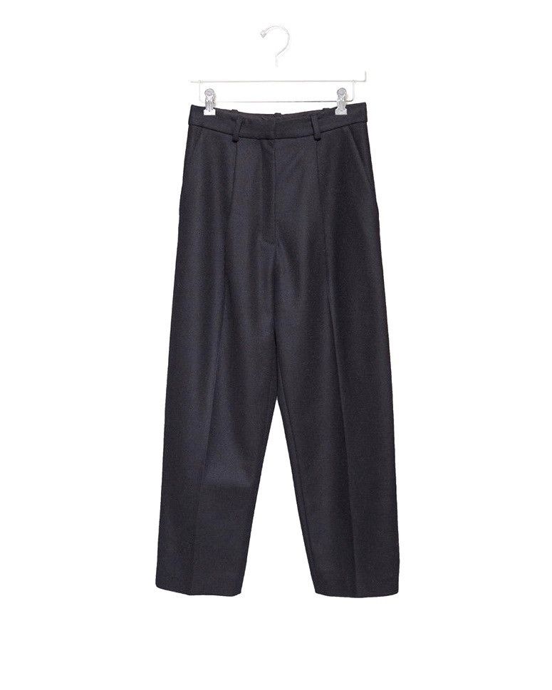 image of Acne Studios Milli Wool Cashmere Navy Blue Trousers Pants, Women's (Size 26)