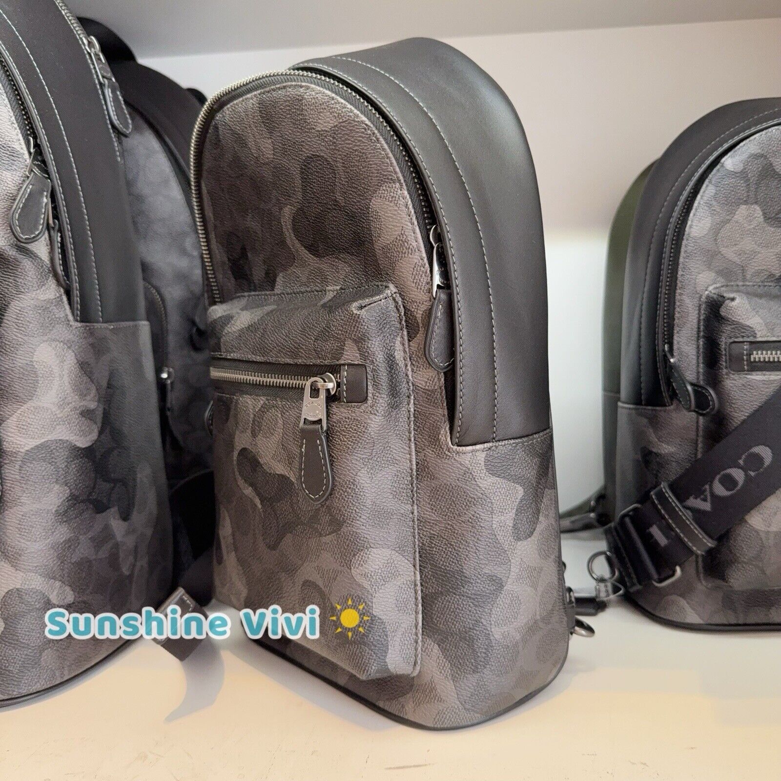 Coach NWT Coach CW312 Men’s West Pack Camo Gunmetal/Grey Multi Size ONE SIZE - 3 Thumbnail