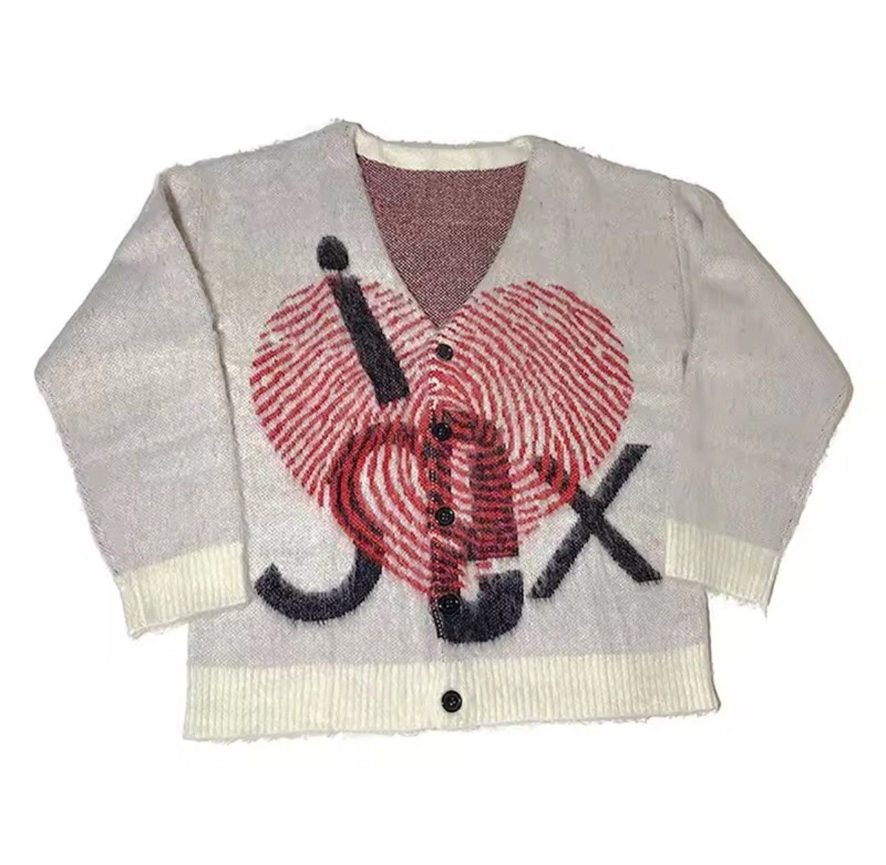 Other Harajuku V-Neck Knitwear Punk Sweater Cardigan Size US M / EU 48-50 / 2 - 1 Thumbnail