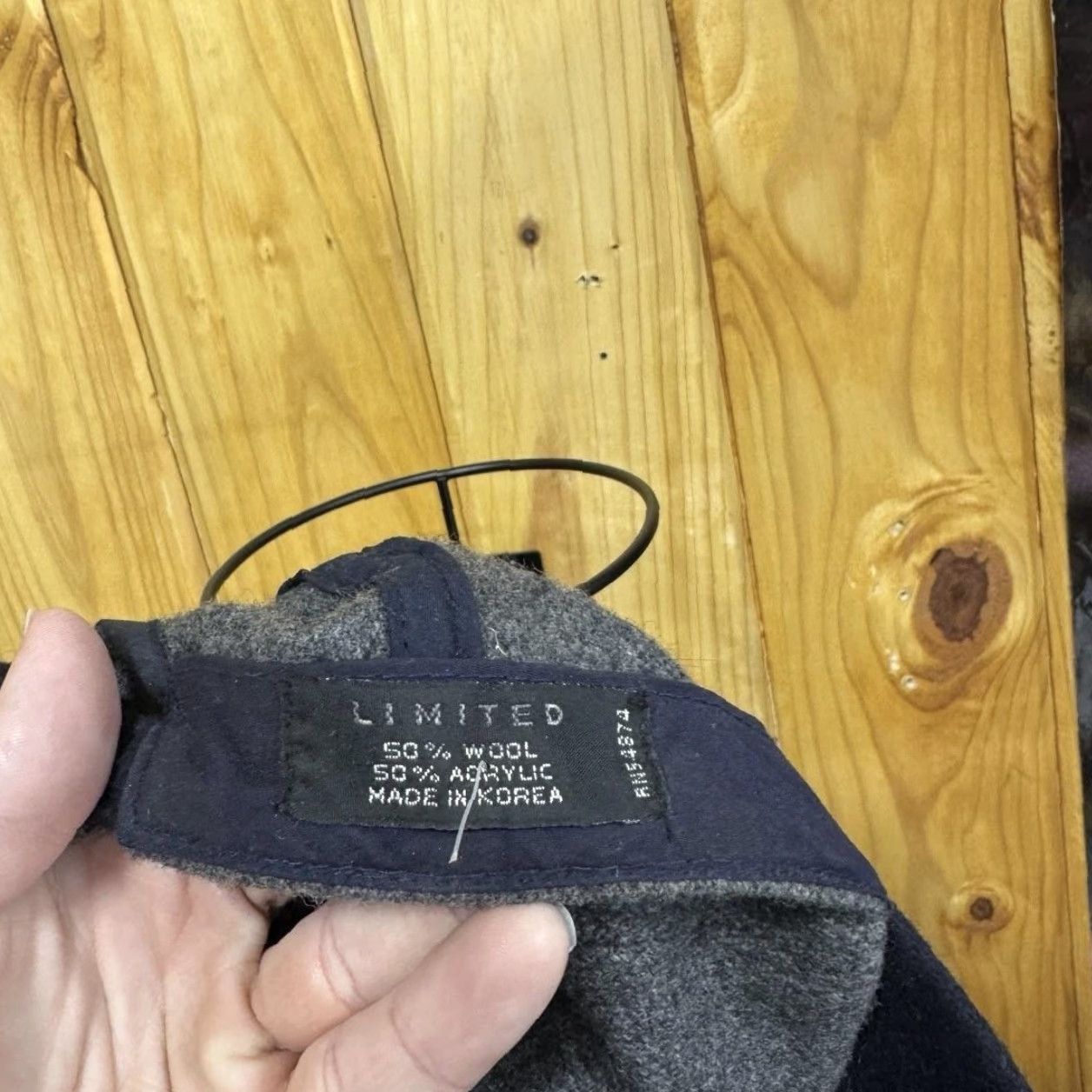 Vintage VINTAGE USA Hat Cap Strap Back Mens Gray Navy Wool Baseball Embroidered Style Size ONE SIZE - 7 Thumbnail