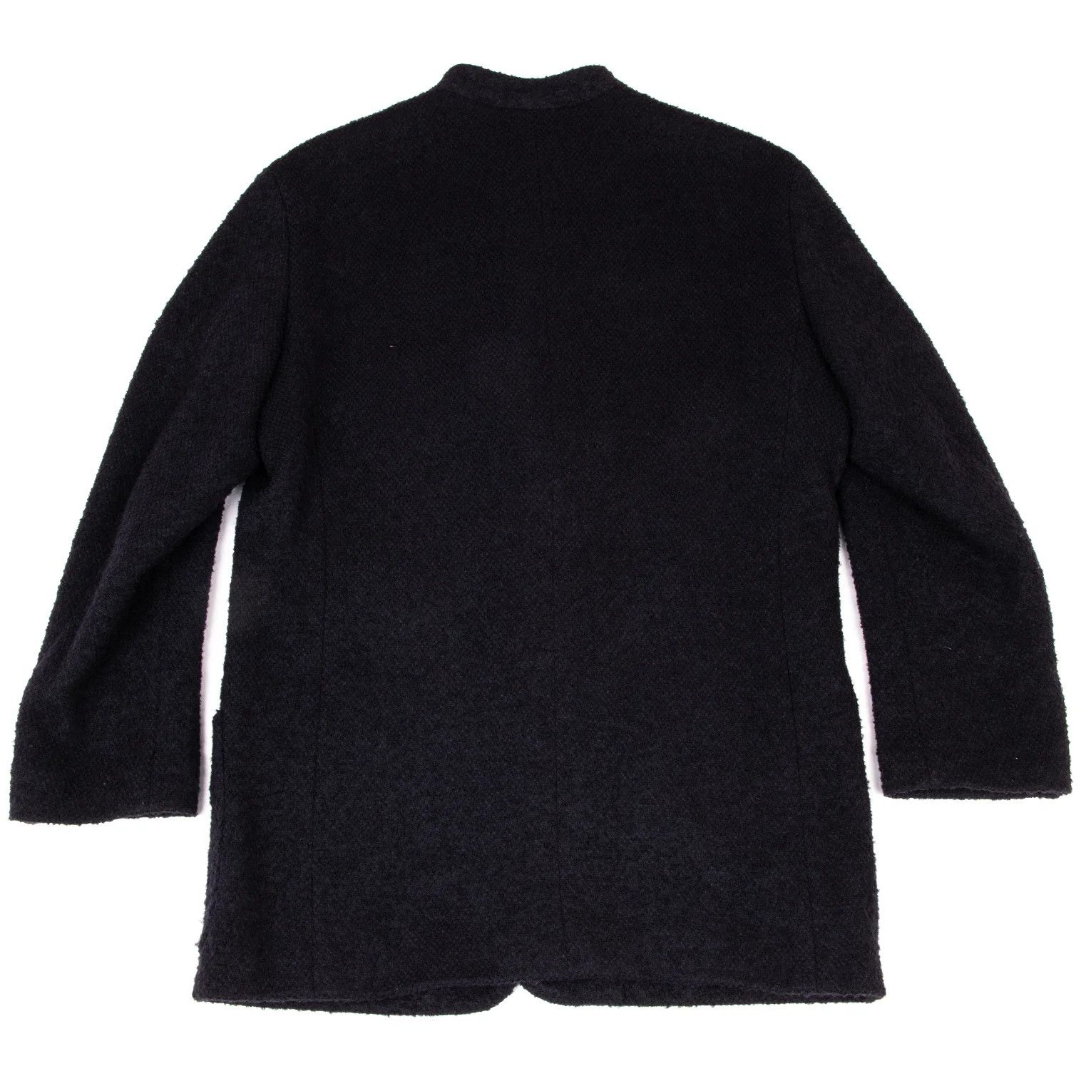 Issey Miyake Wool Pilling Design Stand Collar Jacket in Dark Purple M Size US M / EU 48-50 / 2 - 13 Thumbnail