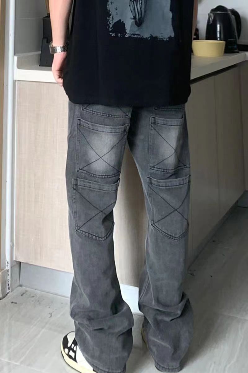 Japanese Brand × Jean High Street Multi Pocket Grey Vintage Jeans Size US 34 / EU 50 - 6 Thumbnail