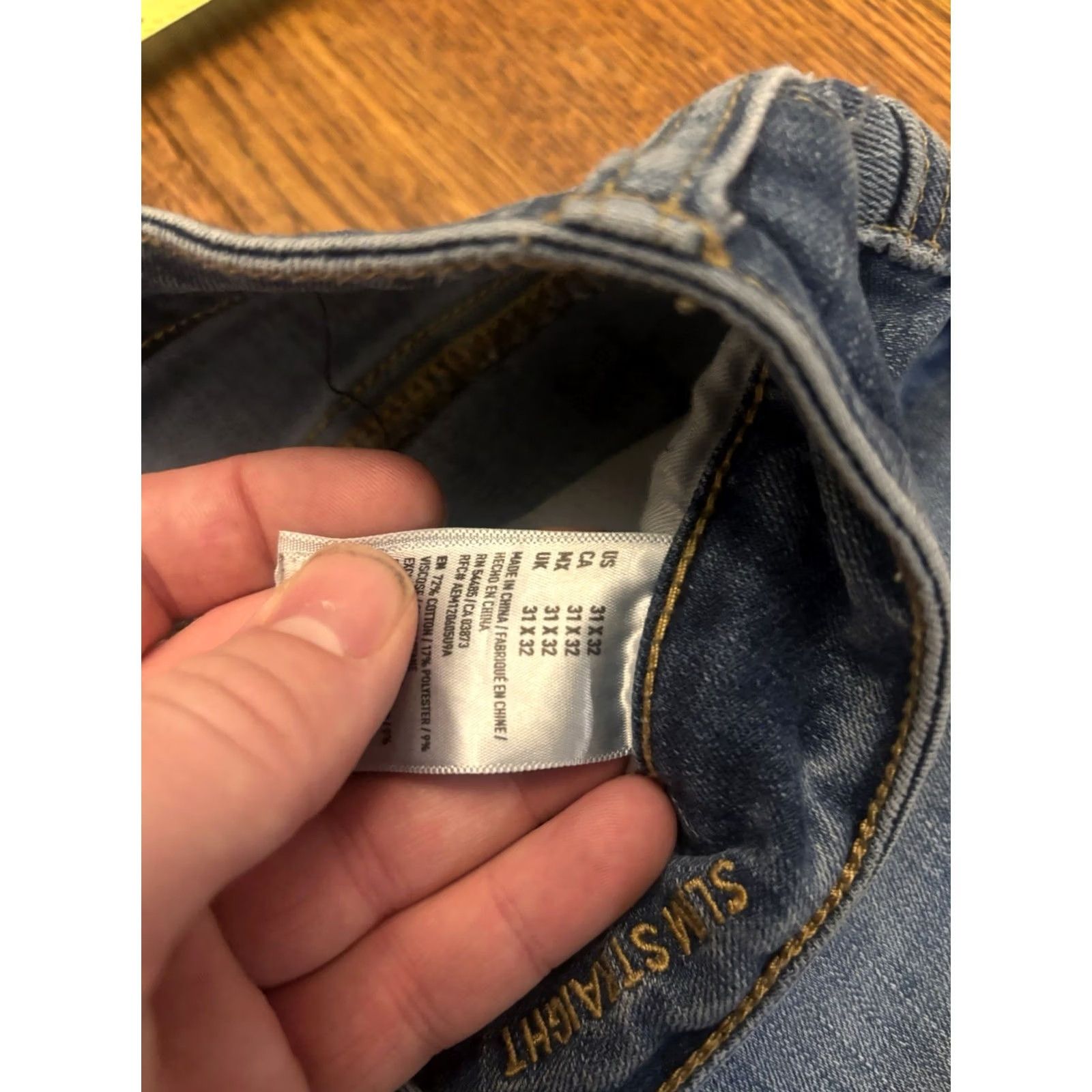 American Eagle Outfitters American Eagle Outfitters Jeans Slim 31x32 Blue Denim 5-Pocket Men Regular Size 31 Slim Fit Straight Rise Low Vintage No N/A Size US 31 - 4 Thumbnail