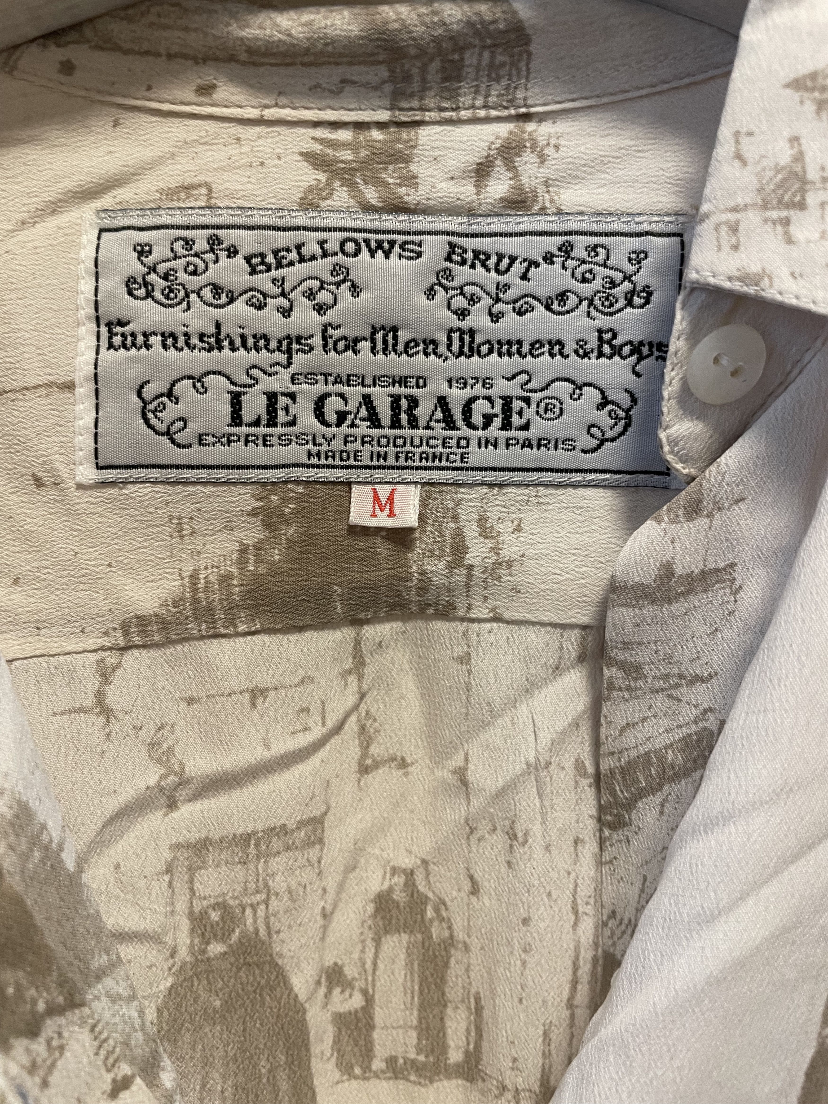 Garage camisa de viscosa con fino estampado beige Size M / US 6-8 / IT 42-44 - 3 Thumbnail