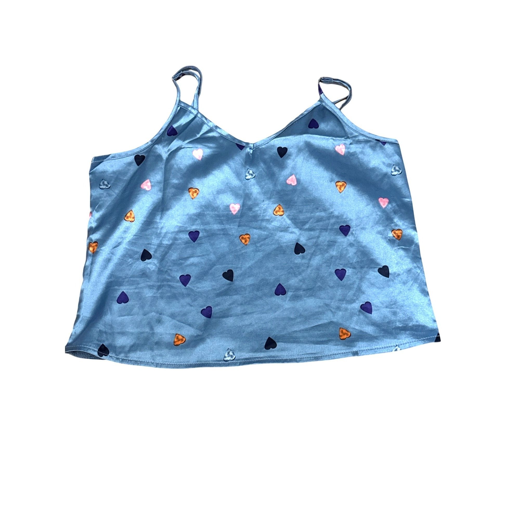 Other CCC Heart Pattern Satin Camisole Top Adjustable Spaghetti St Size M / US 6-8 / IT 42-44 - 7 Thumbnail