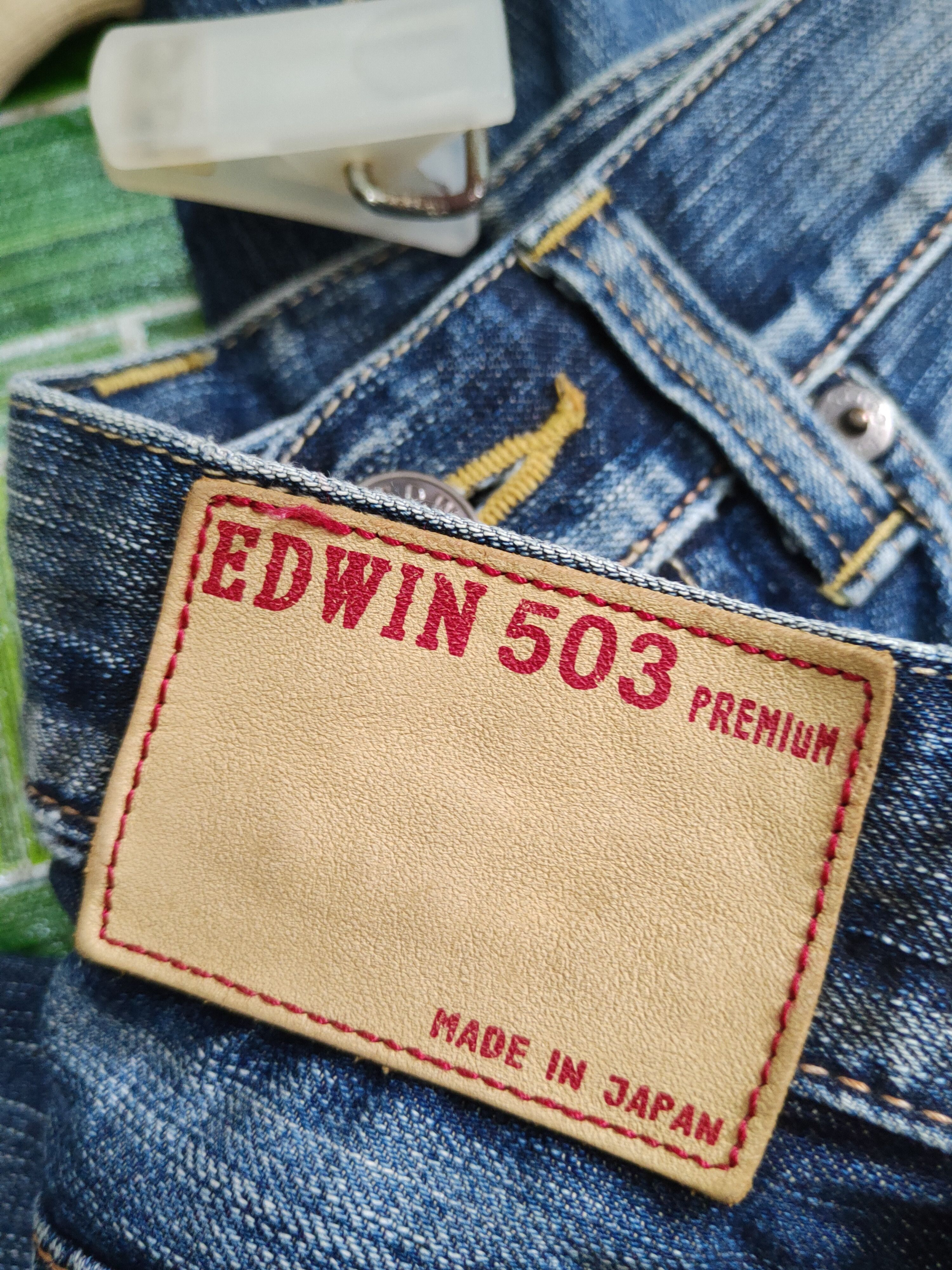 Edwin Edwin 305 Dark Blue Distressed Ripped denim Jeans #W1571 Size US 30 / EU 46 - 13 Thumbnail