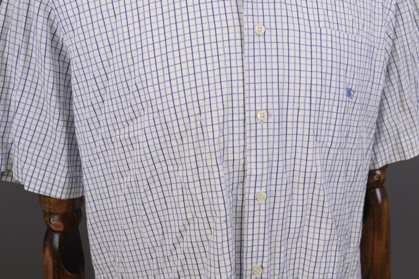 Designer Burberry London Blue Check Button Down Shirt Size 4 Size US M / EU 48-50 / 2 - 6 Thumbnail
