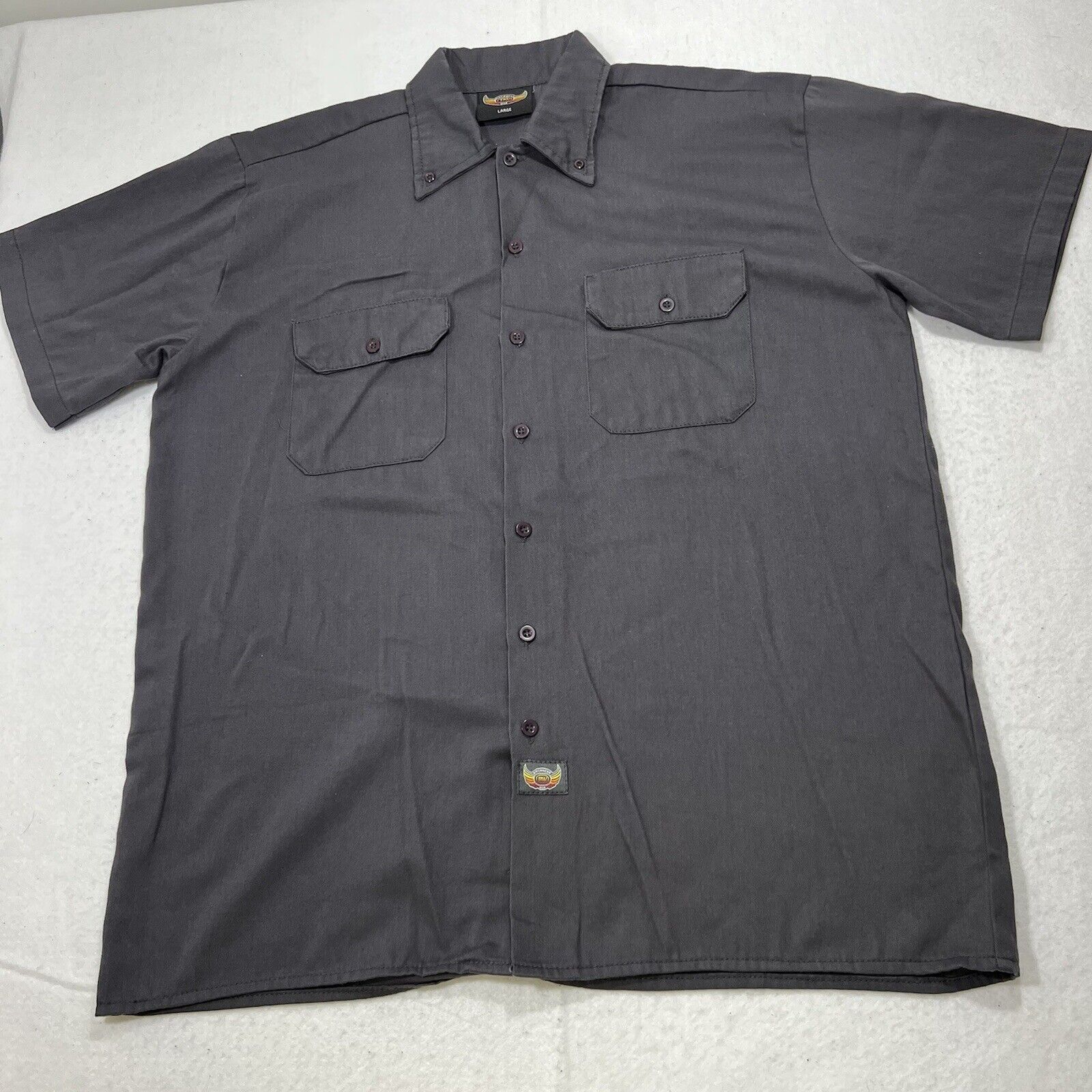 Vintage BikerWear USA Last Stop Motorcycle Repair Short Sleeve Shirt Size US L / EU 52-54 / 3 - 4 Thumbnail