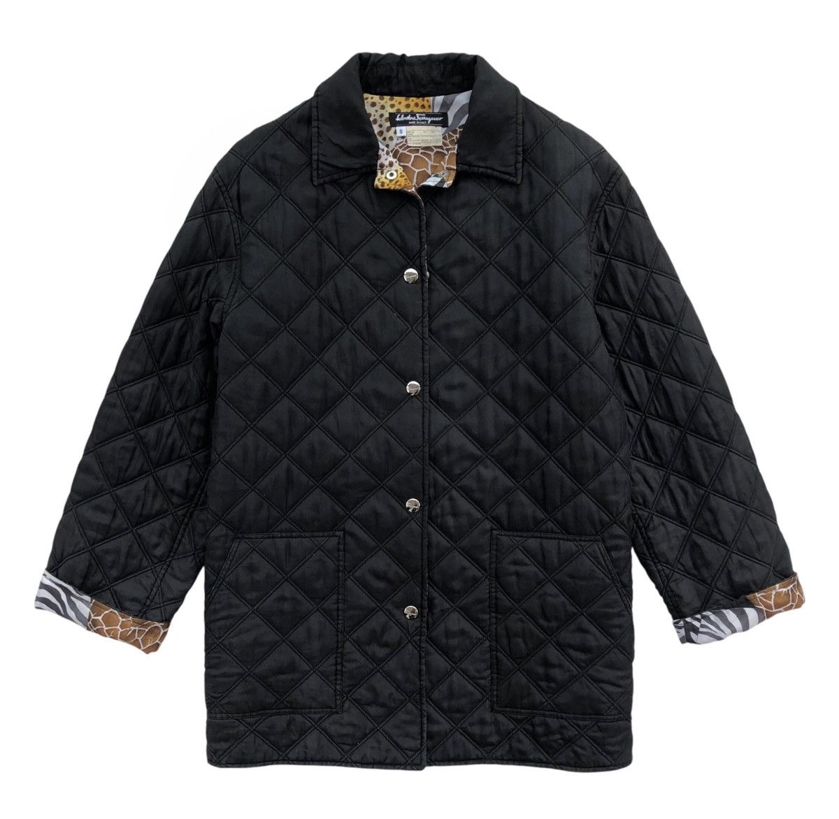 Salvatore Ferragamo Salvatore Ferragamo Multicolour Printed Quilted Jacket Size S / US 4 / IT 40 - 7 Thumbnail