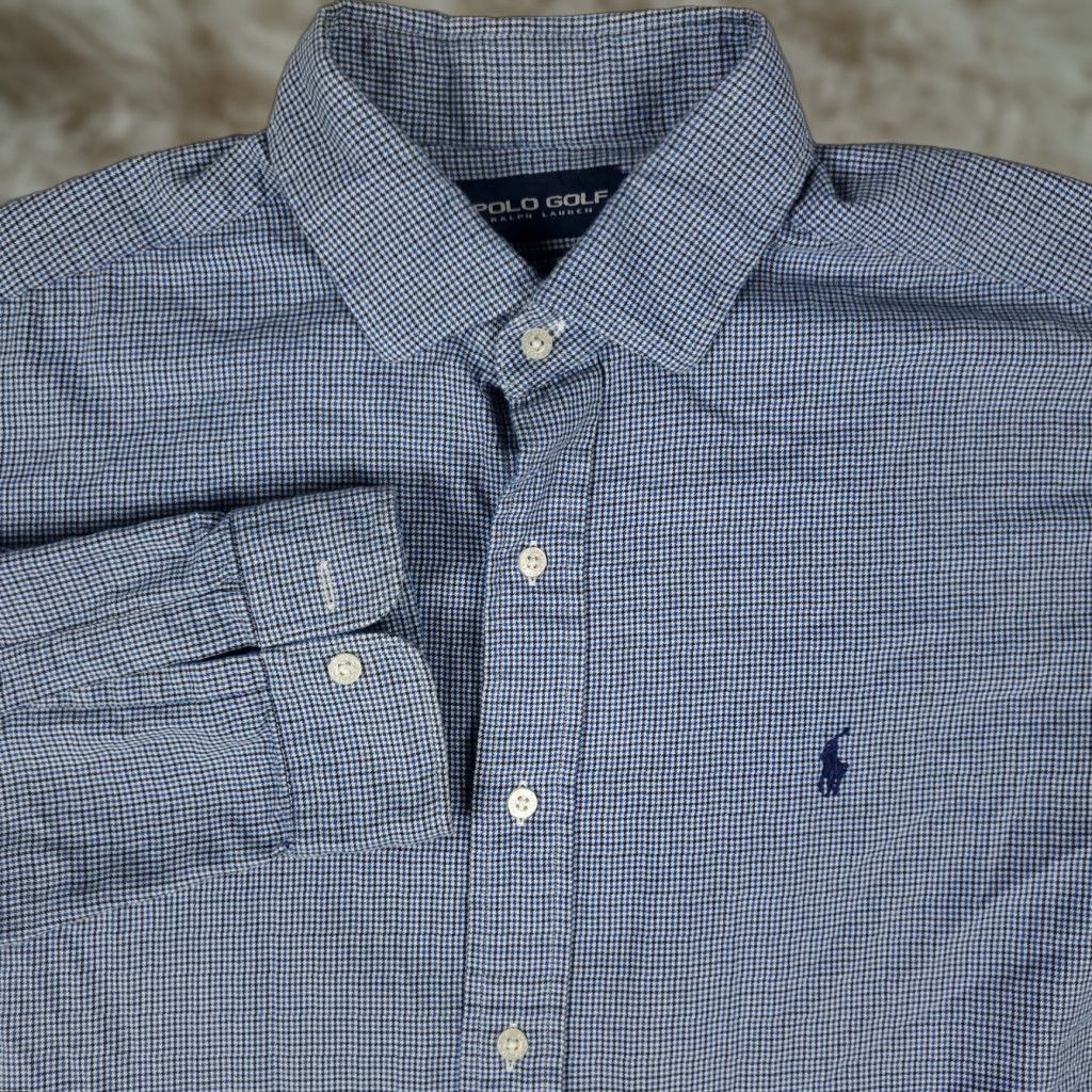 Ralph Lauren Ralph Lauren Shirt Mens XL Blue Pony Casual Button Up Long Sleeve - Orange Cotton Plaid Size US XL / EU 56 / 4 - 1 Thumbnail