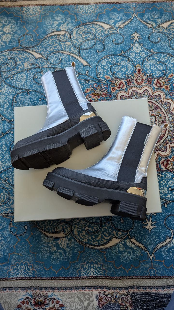 Both Metallic Gao Platform Chelsea Silver boots Size US 8 / IT 38 - 7 Thumbnail