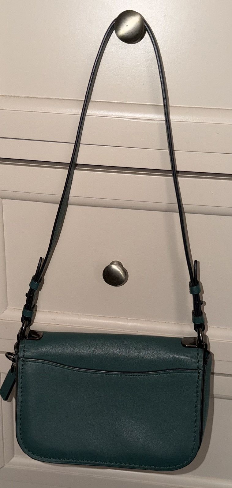 Coach Coach Swagger Teal Leather Shoulder Bag/Purse. Size ONE SIZE - 7 Thumbnail