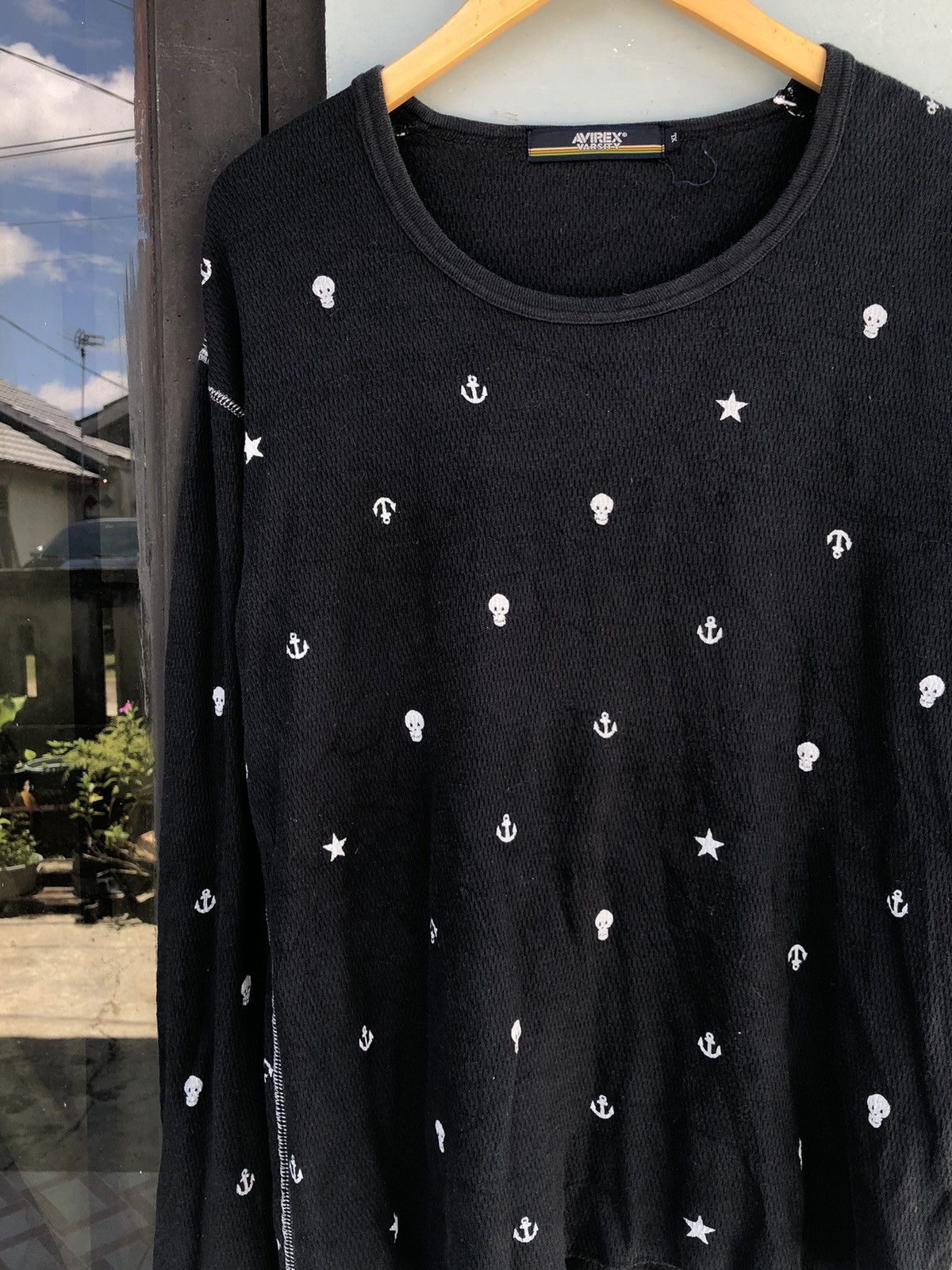 If Six Was Nine × Japanese Brand × Le Grande Bleu (L.G.B.) Ifsixwasnine- Avirex Skulls Long Sleeve lgb style Size US L / EU 52-54 / 3 - 4 Thumbnail