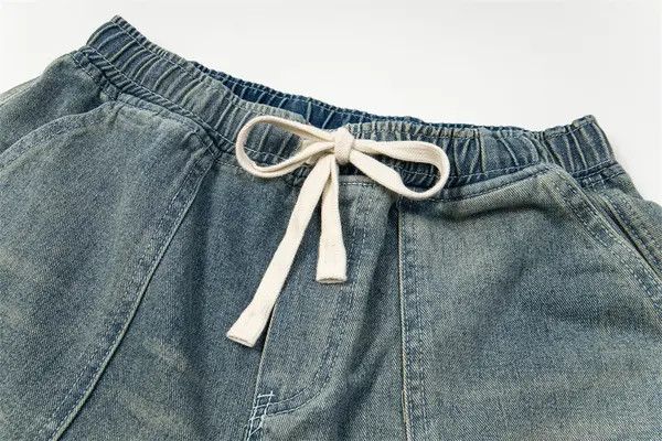 Japanese Brand Men's punk distressed washed loose wide-leg drawstring jeans Size US 32 / EU 48 - 3 Thumbnail