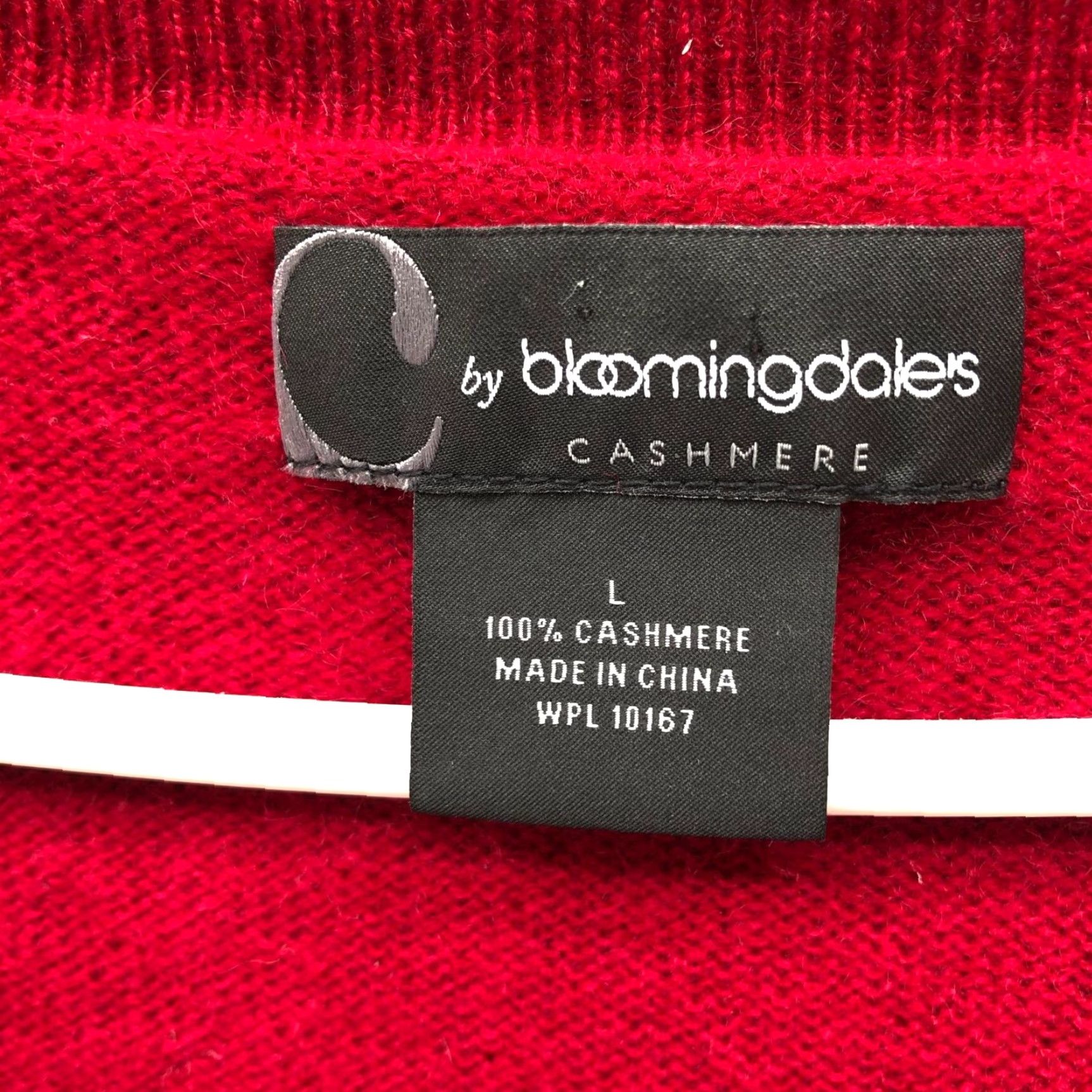 Bloomingdale's VINTAGE? No. C By Bloomingdales 100% Cashmere Sweater Womens L Red V-Neck Pullover Size L / US 10 / IT 46 - 5 Thumbnail