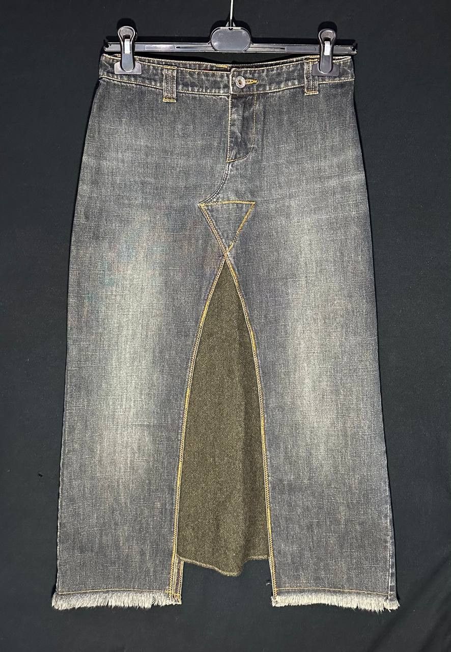 Miss Sixty × Vintage Miss Sixty Miss60 denim midi skirt Jeans Dark Denim Y2K Size 26" / US 2 / IT 38 - 3 Thumbnail