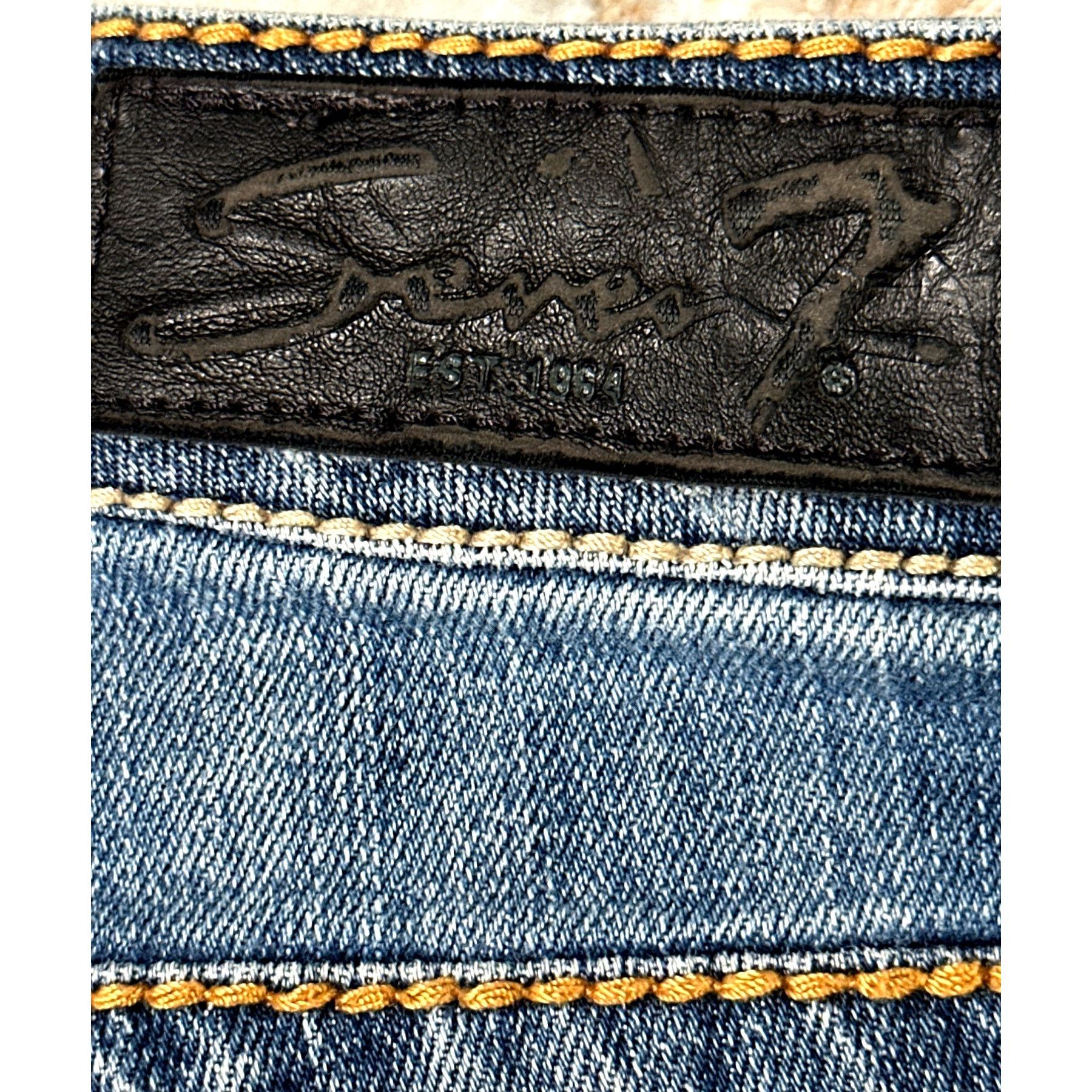 Seven 7 Seven7 Bootcut Size 27 Blue Denim Contrast Stitching Embroid Size 27" / US 4 / IT 40 - 13 Thumbnail