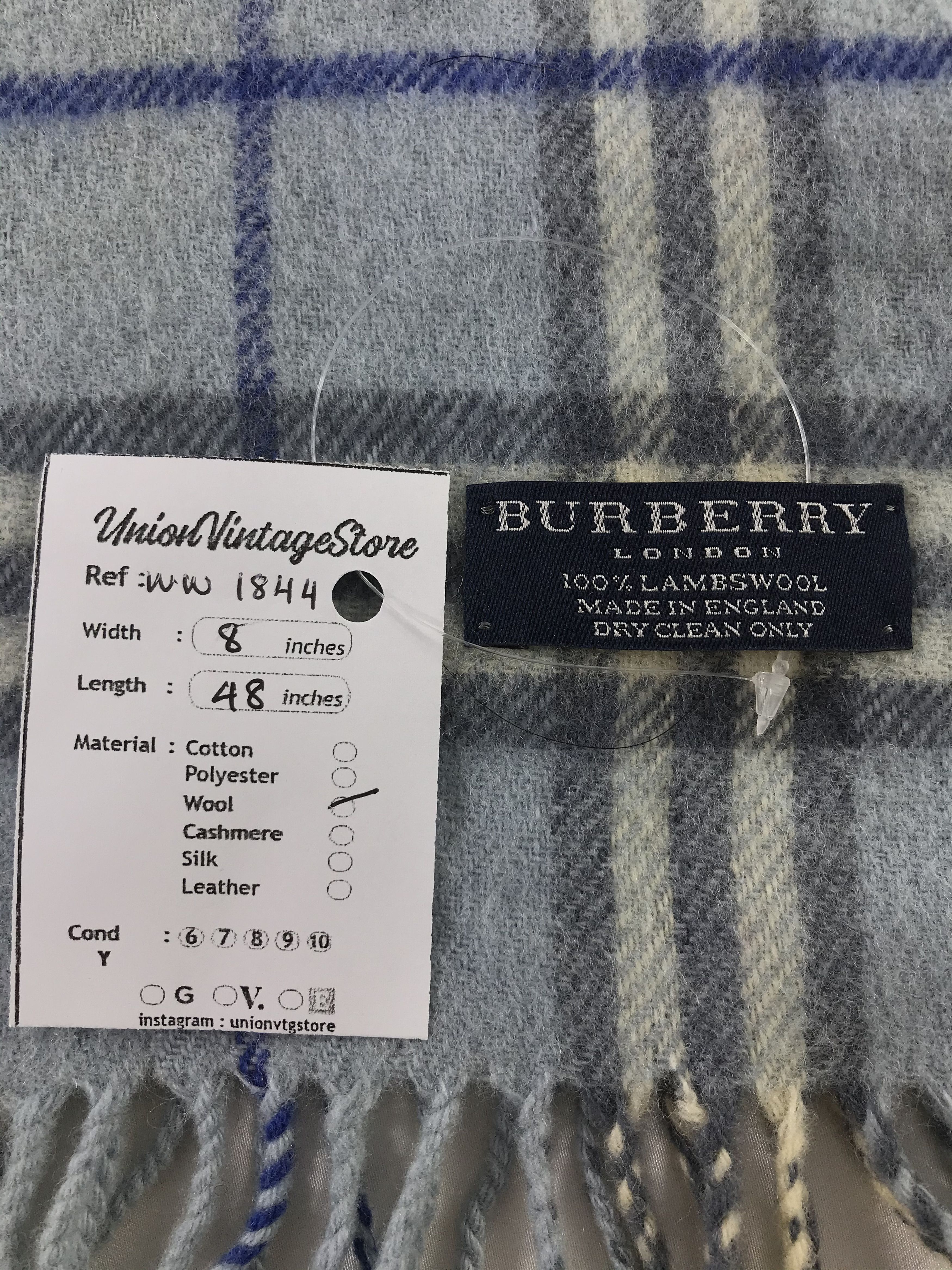 Burberry × Vintage Burberry Scarf / Muffler / Neckwear - WW1844 Size ONE SIZE - 9 Thumbnail