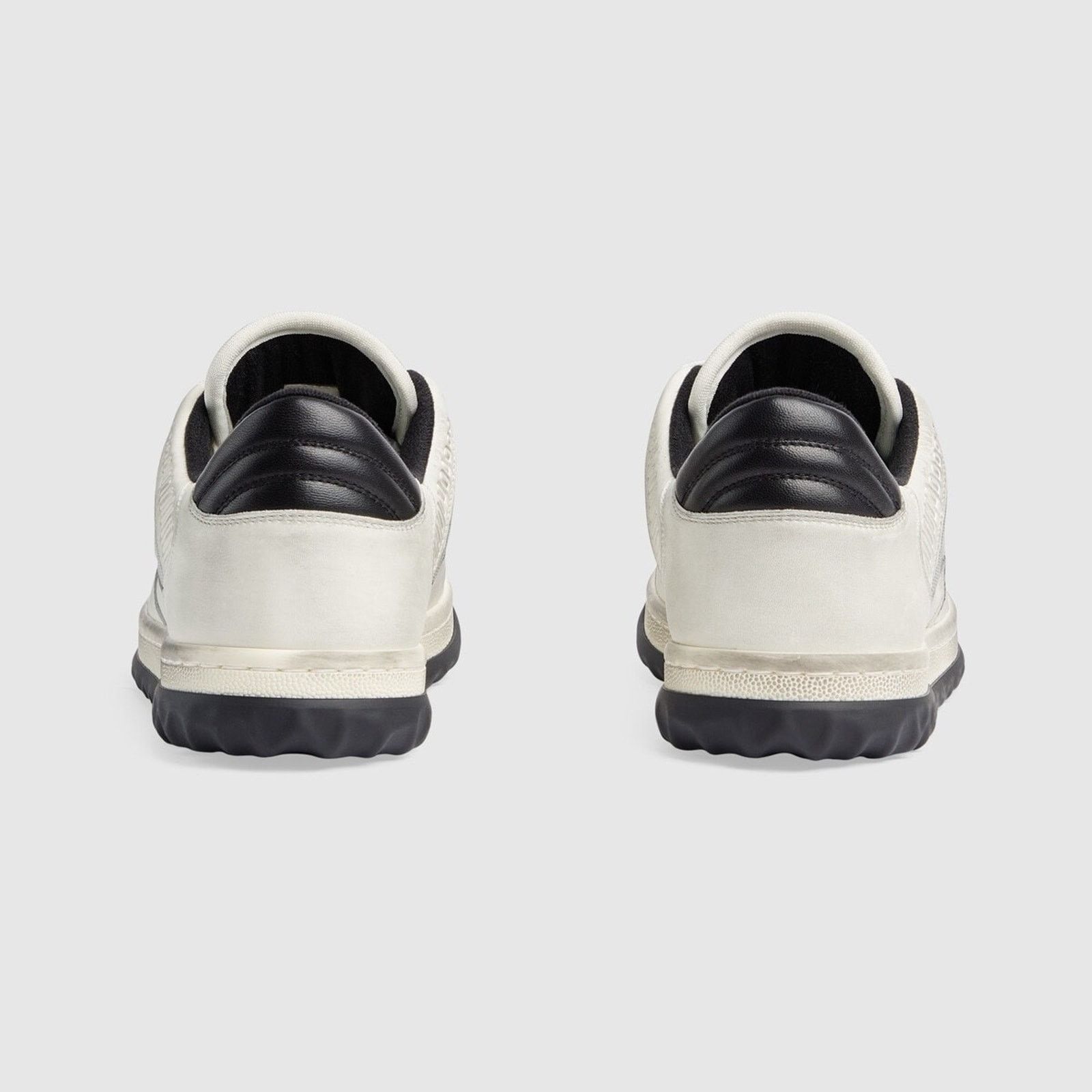Gucci Gucci Distressed Leather GG Flat Low Top Sneaker 38.5 Size US 8.5 / IT 38.5 - 16 Thumbnail