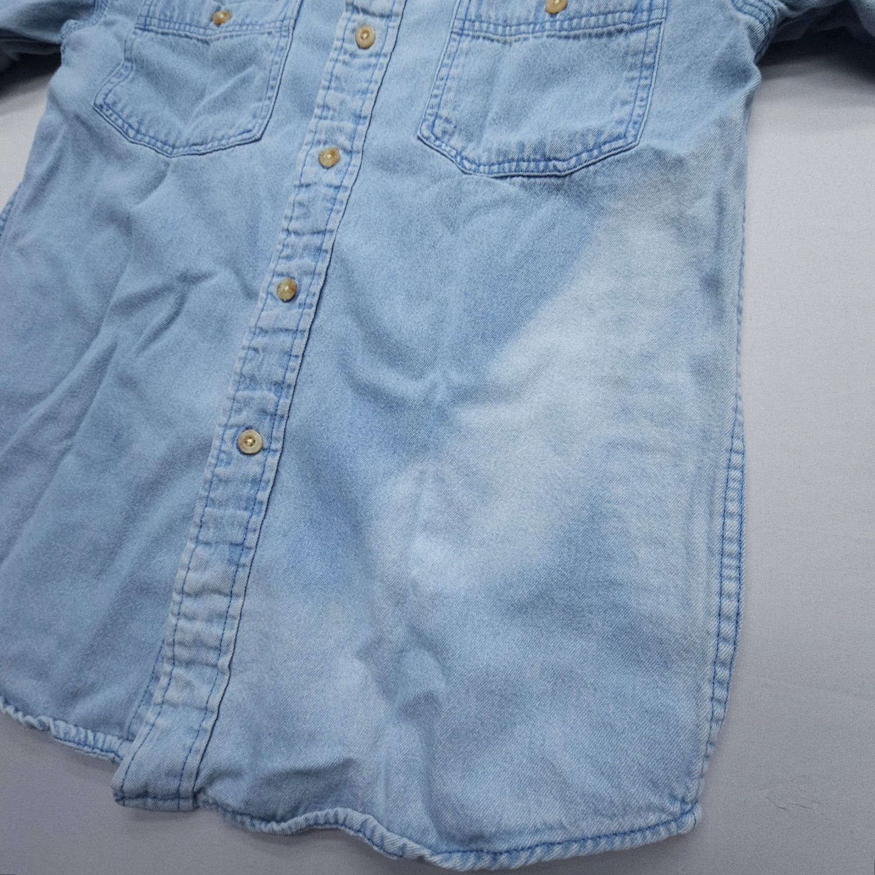 Vintage VINTAGE Arizona Jeans Denim Shirt Womens Small Blue Faded Western Rodeo Work Shirt Casual Women’s Size S / US 4 / IT 40 - 7 Thumbnail