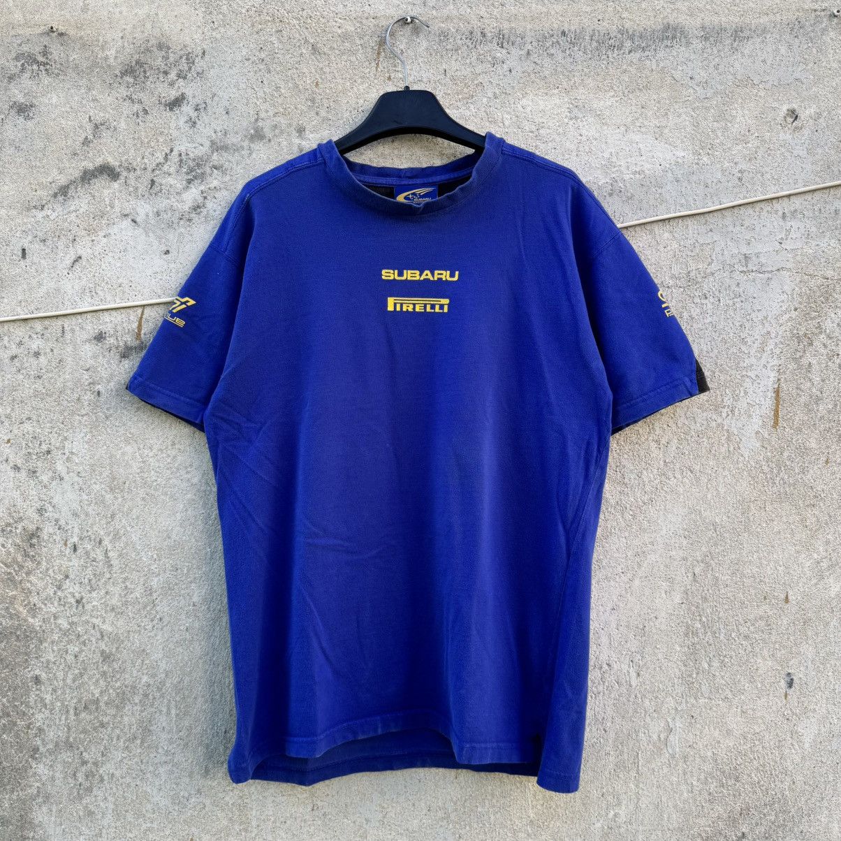 Formula 1 90s SUBARU PIRELLI MOTORSPORT BLUE RACING TSHIRT VINTAGE Size US M / EU 48-50 / 2 - 1 Thumbnail