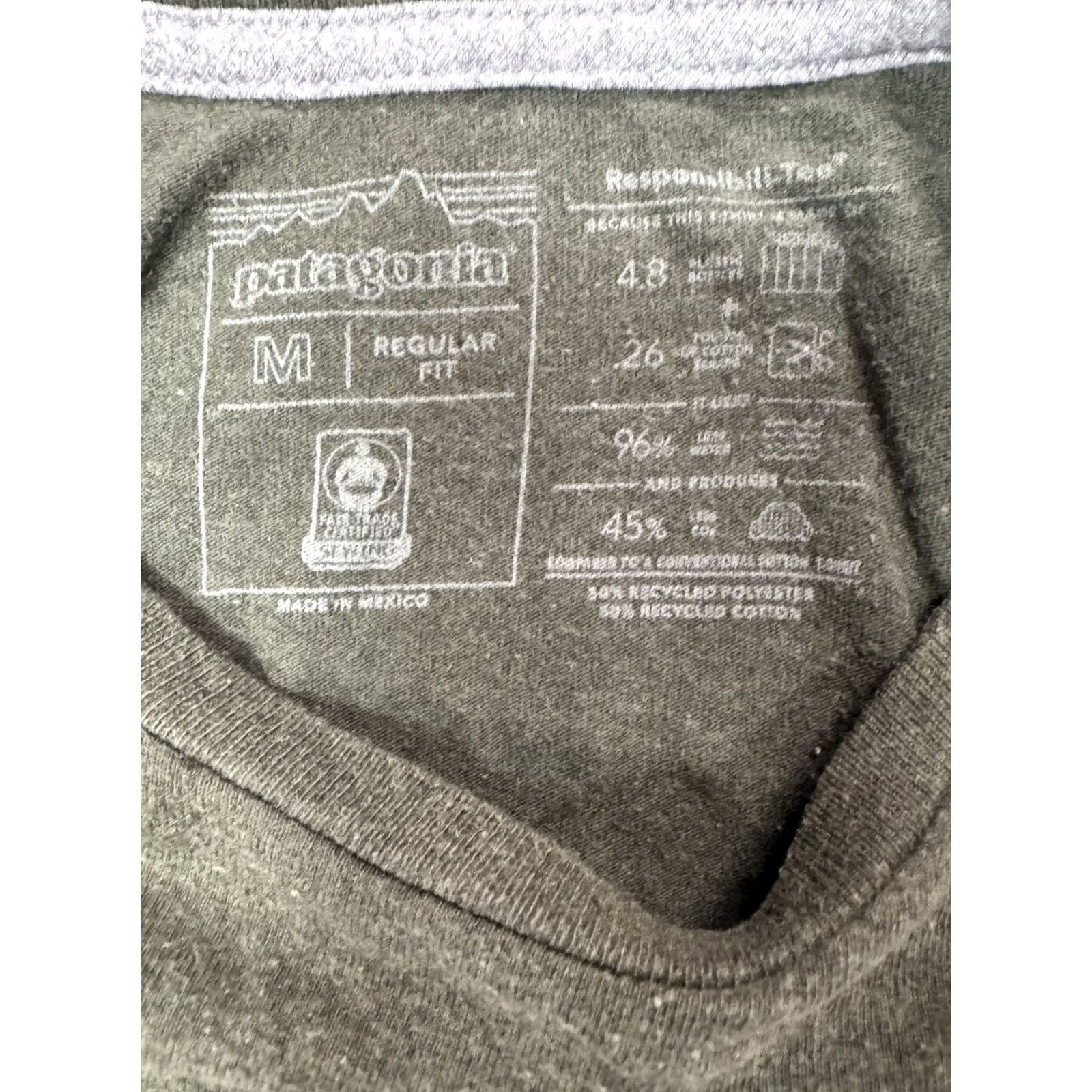 Patagonia Patagonia Men's M Responsibili-Tee Long Sleeve T-Shirt Olive Skyline Stencil Size US M / EU 48-50 / 2 - 4 Thumbnail