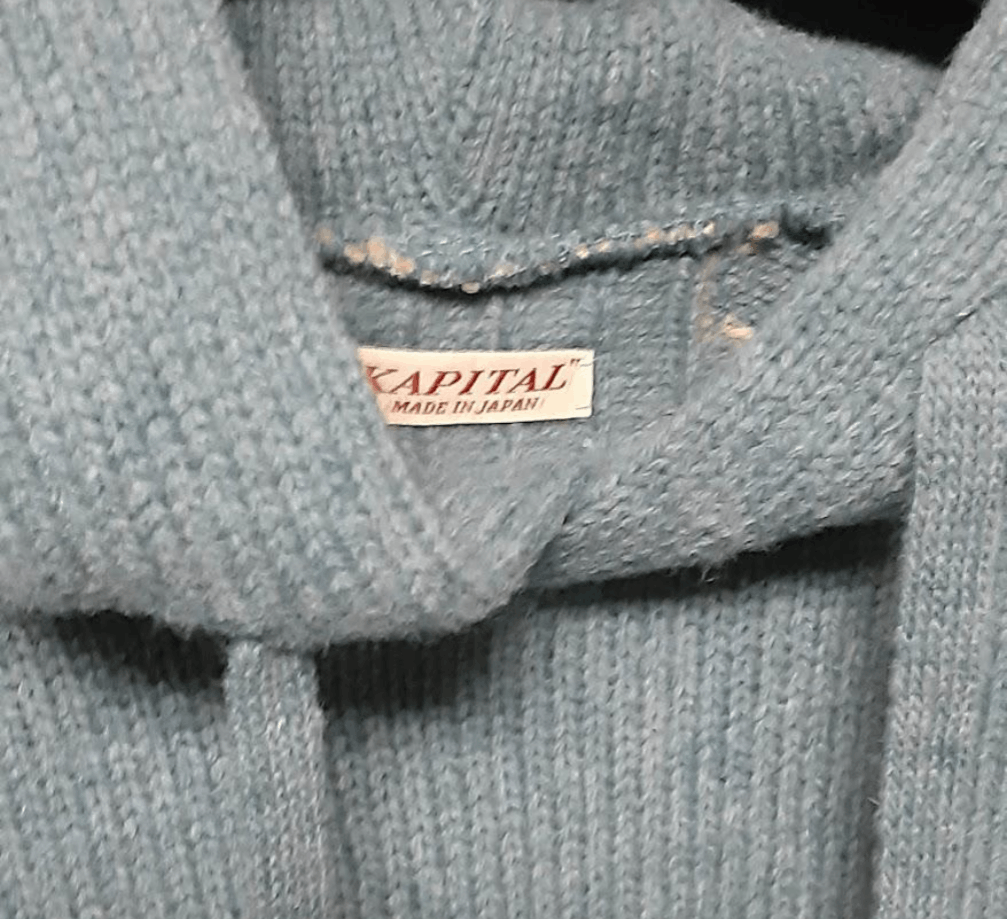Kapital Capital 5G Wool BONE Hooded Sweater Size US L / EU 52-54 / 3 - 4 Thumbnail