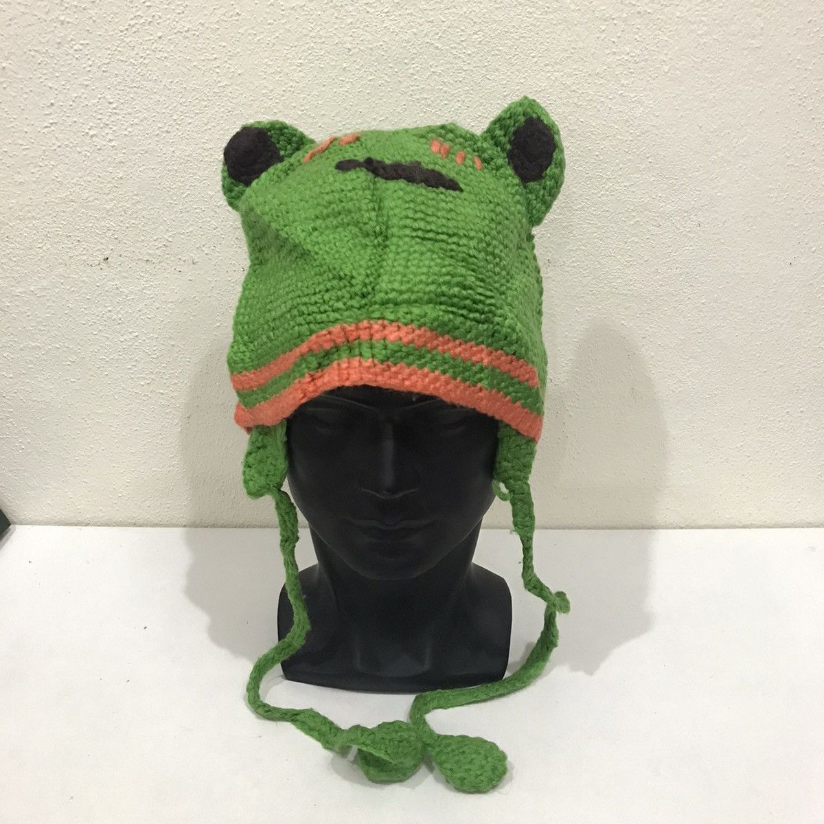 Japanese Brand × Vintage Japanese Brand Bunny Horn Earflap Knit Beanie Hat Size ONE SIZE - 2 Thumbnail