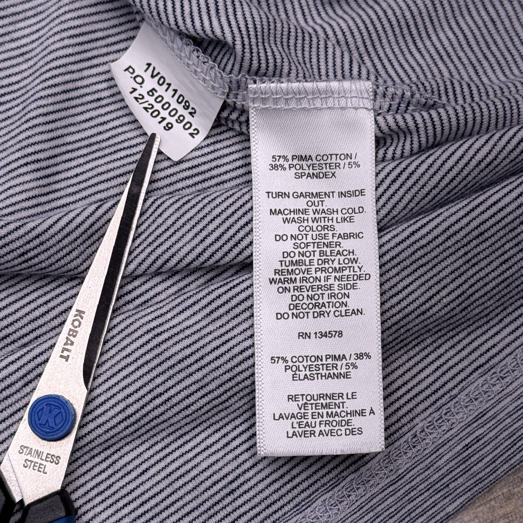 Vineyard Vines Vineyard Vines Island Shirt Mens XS Gray Striped Pima Stretch Short Sleeve Crew Neck T-Shirt Logo Knit Cotton Blend Regular Size US XS / EU 42 / 0 - 6 Thumbnail