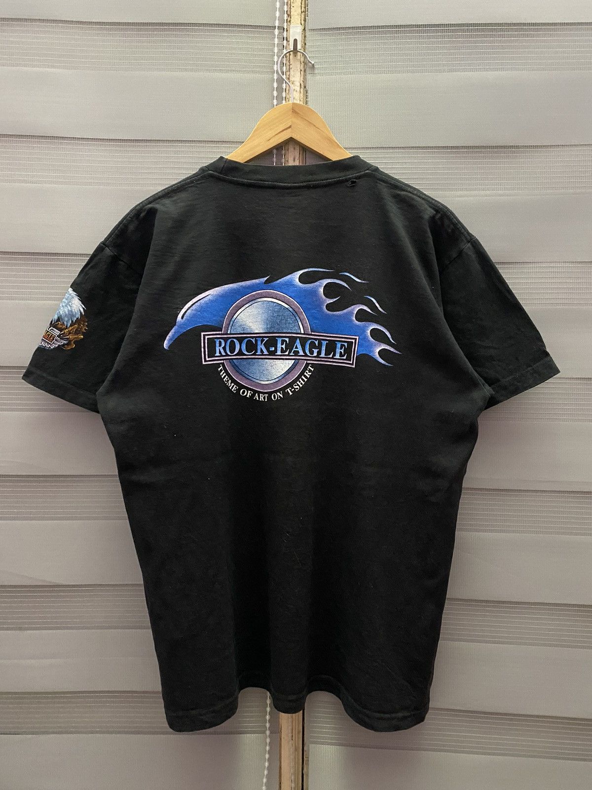 Harley Davidson × Japanese Brand × Vintage Vintage Rock Eagle Harley Davidson Styled Tees Size US L / EU 52-54 / 3 - 4 Thumbnail