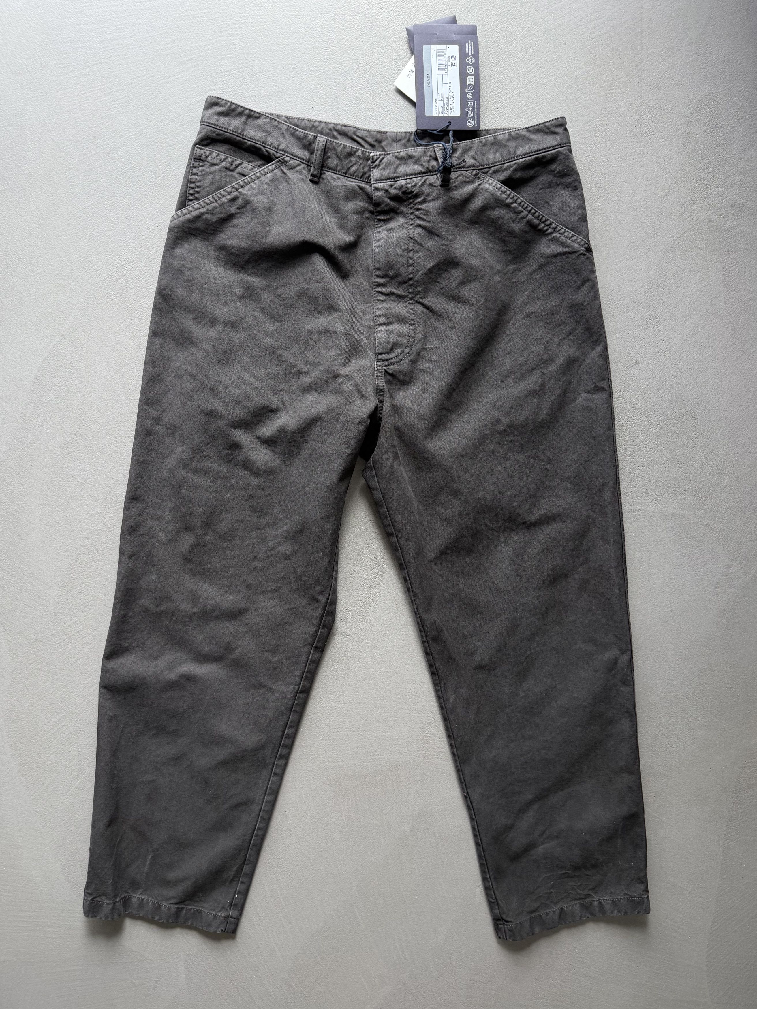 Prada PRADA Cotton Trousers, Leather Patch Size US 30 / EU 46 - 3 Thumbnail