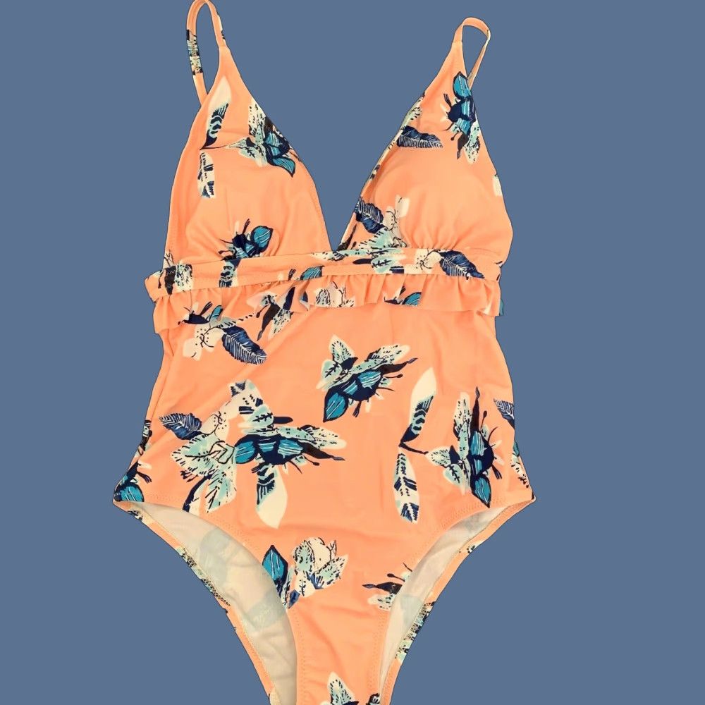 Vintage VINTAGE TengWeng Monokini Peach One Piece Women's Swimsuit Bathing Suit New NIP Size L / US 10 / IT 46 - 1 Thumbnail