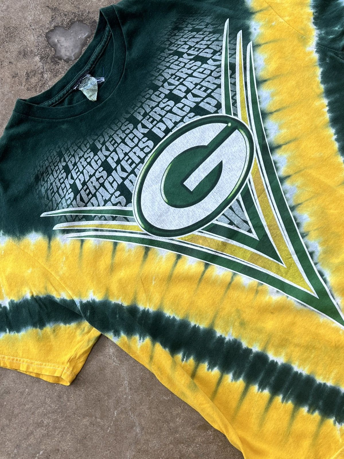 NFL Vintage NFL Y2K Green Bay Packers Tie Dyed Tee XL Size US XL / EU 56 / 4 - 1 Thumbnail