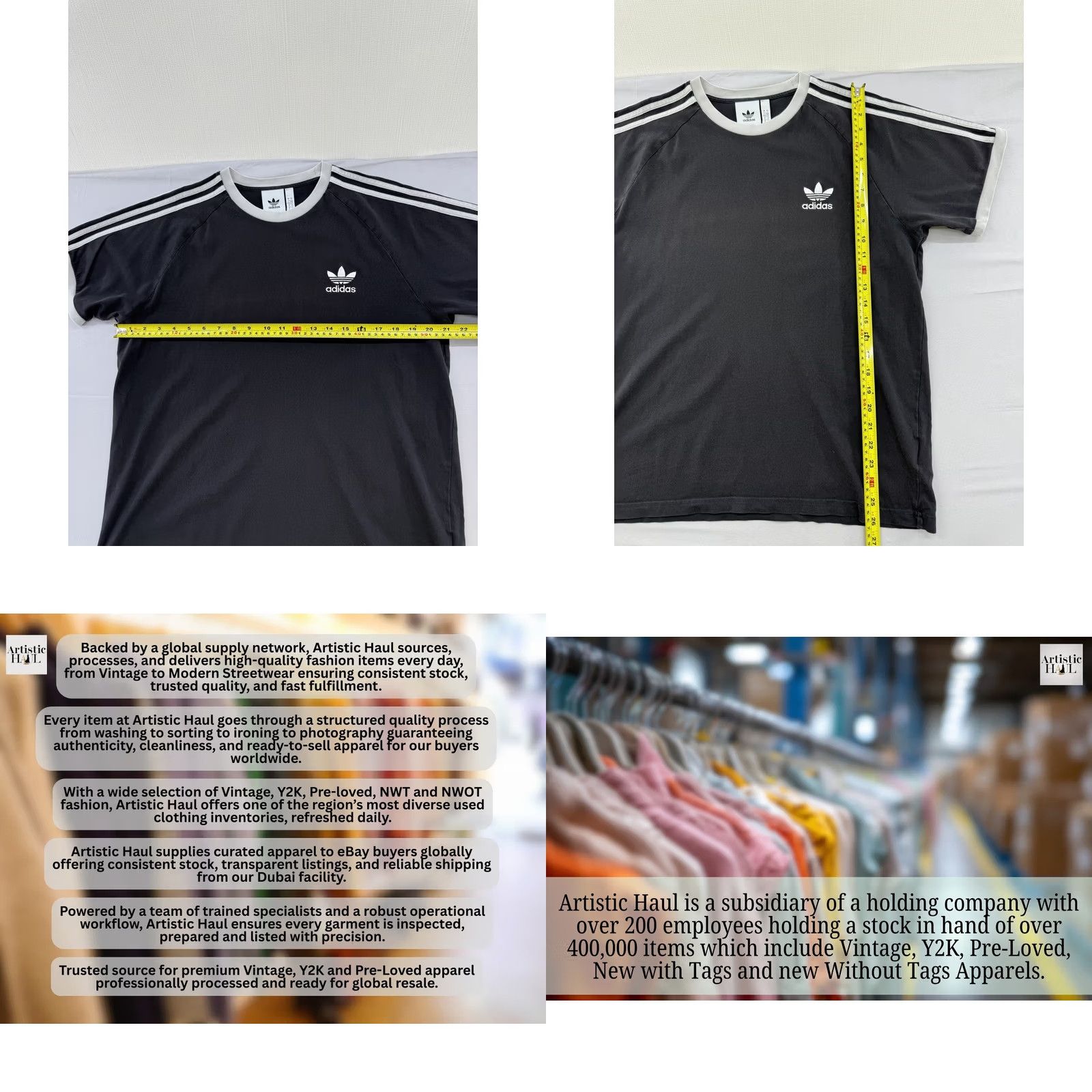 Adidas Adidas Black 3-Stripes T-Shirt L Unisex Size US L / EU 52-54 / 3 - 8 Thumbnail
