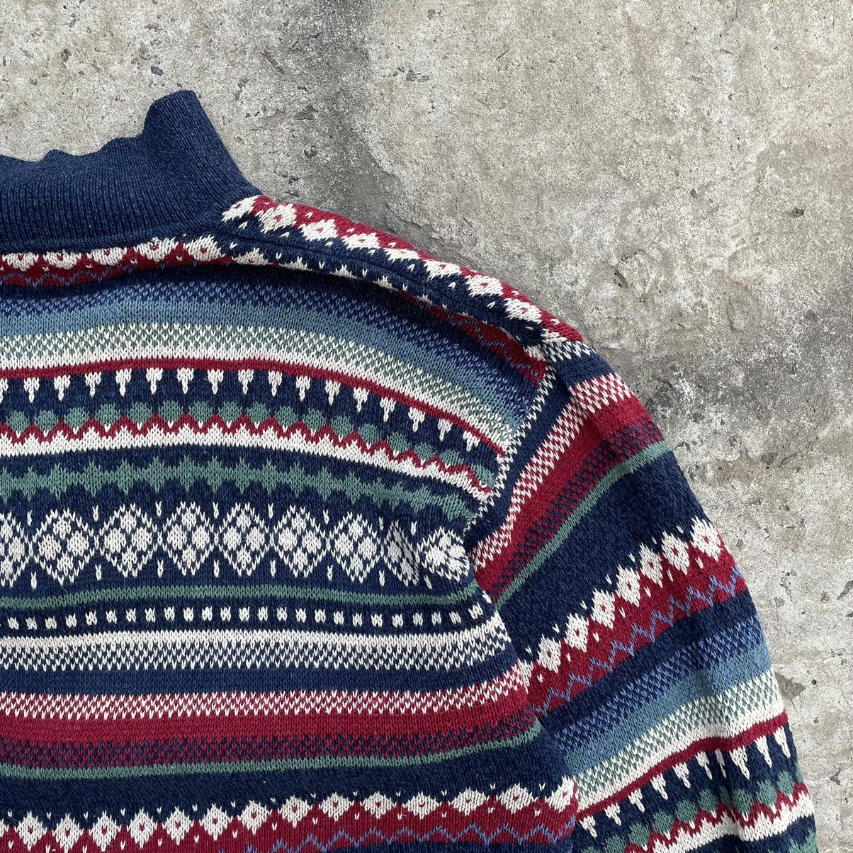 Vintage Vintage Knit Sweater Zip 1/4 Abstract Logo Norway Style USA Size US XL / EU 56 / 4 - 11 Thumbnail