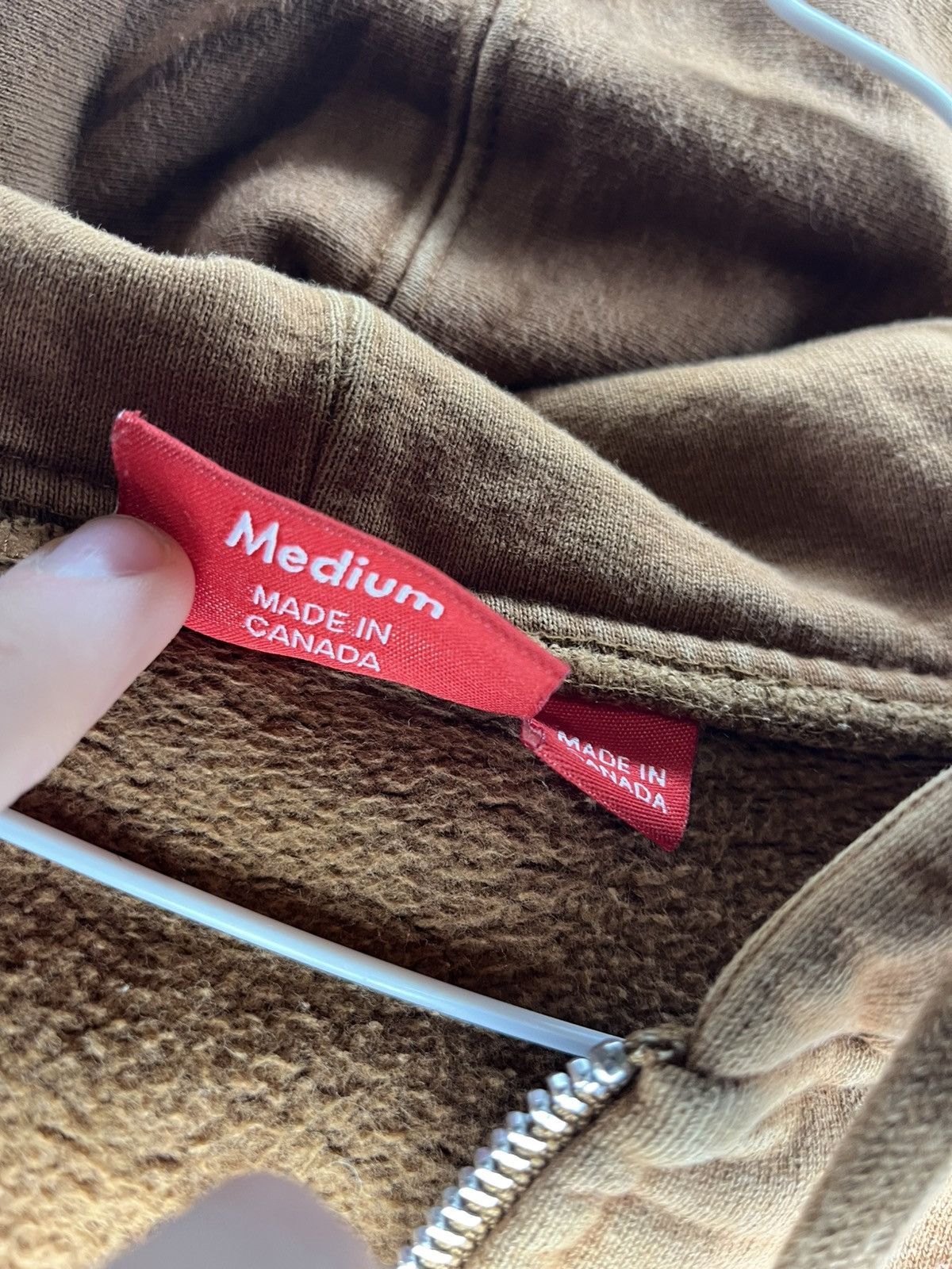 Supreme Supreme Chocolate Beige Zip Up Hoodie “Supream” Size US L / EU 52-54 / 3 - 7 Thumbnail