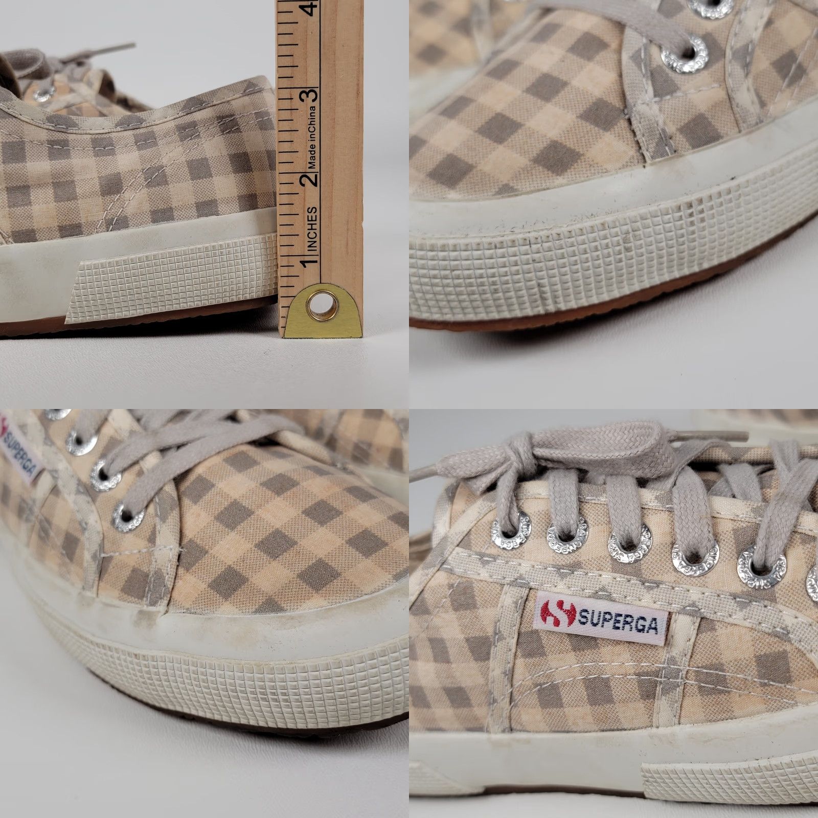 Superga Superga 2750 Gingham Checkerboard Sneaker Grey White Women's 8.5 S00CV40 Size US 9 / IT 39 - 8 Thumbnail
