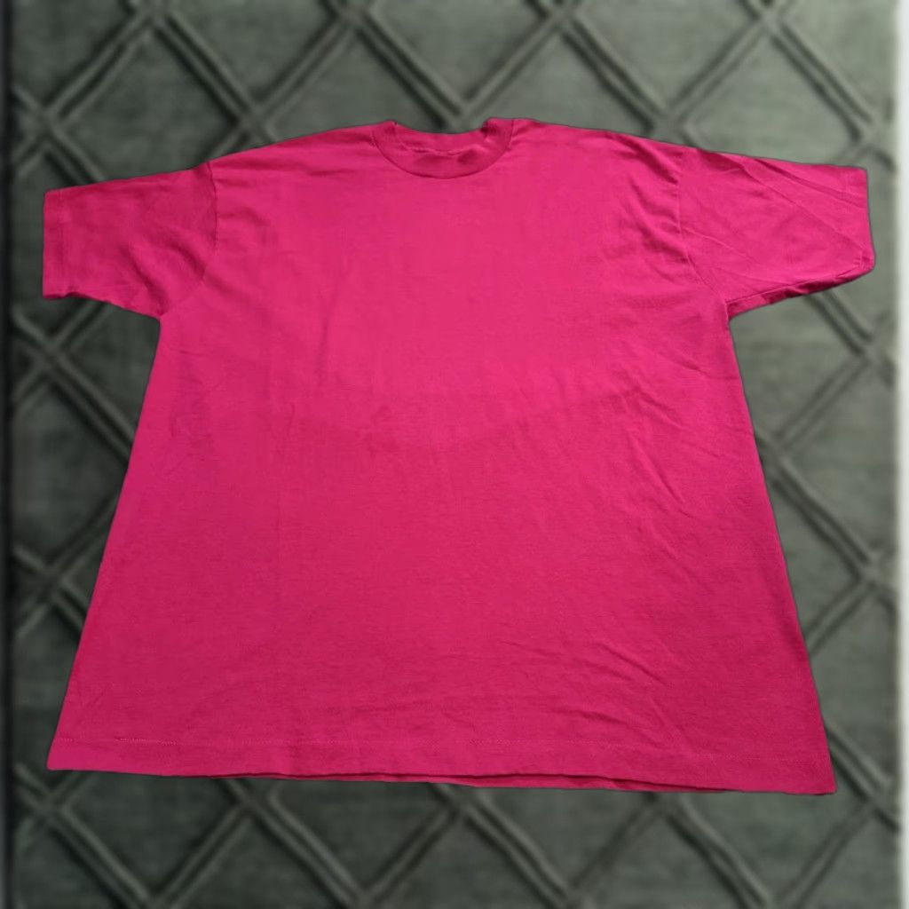 Vintage VINTAGE Screen Stars T-Shirt Pink 2XL Men 80s 90s Blank Essential Shirt Size US XXL / EU 58 / 5 - 1 Thumbnail