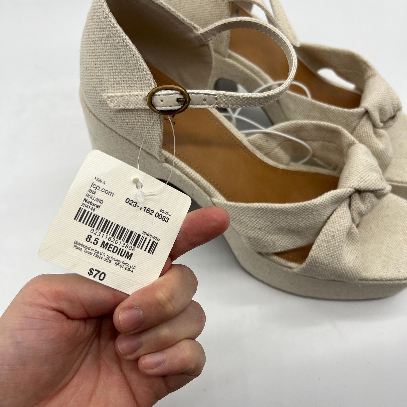 Other a.n.a Womens Holland Heeled Sandals Denim Platform Size US 8.5 / IT 38.5 - 5 Thumbnail