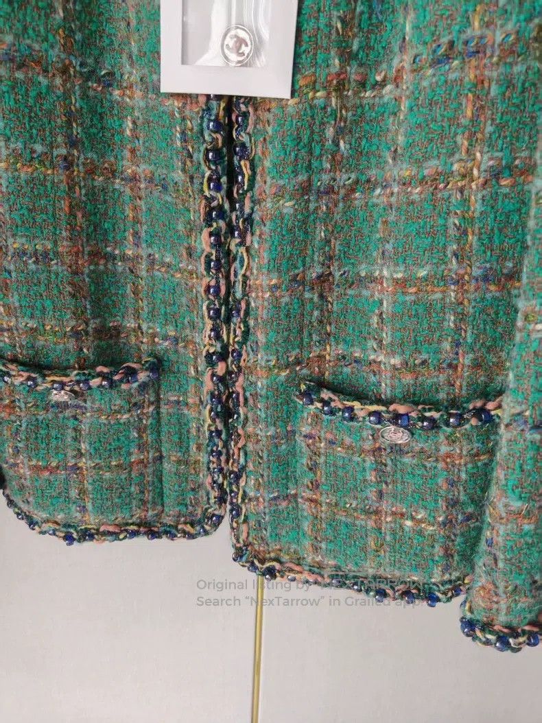 Chanel Chanel Green jacket Size XXS / US 00 / IT 34 - 2 Thumbnail