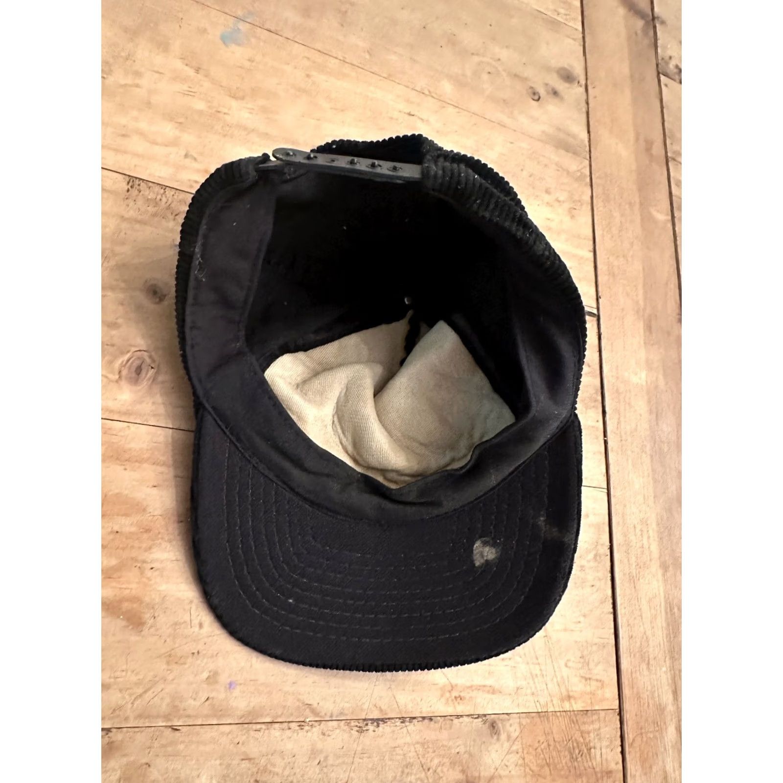 Spell VINTAGE HaT Whistler Mountain Black Corduroy Trucker Cap Hat Spell Out Baseball Cap Adults Black Corduroy Trucker Hat Mens Size ONE SIZE - 4 Thumbnail